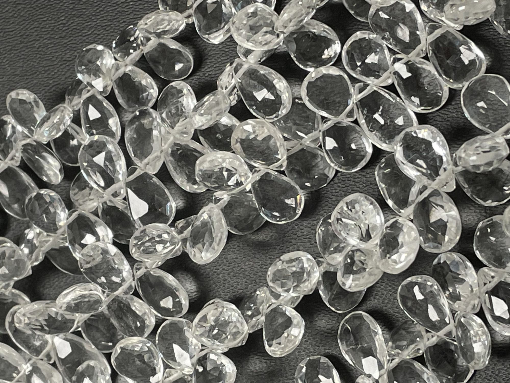 Crystal Quartz Pear Faceted