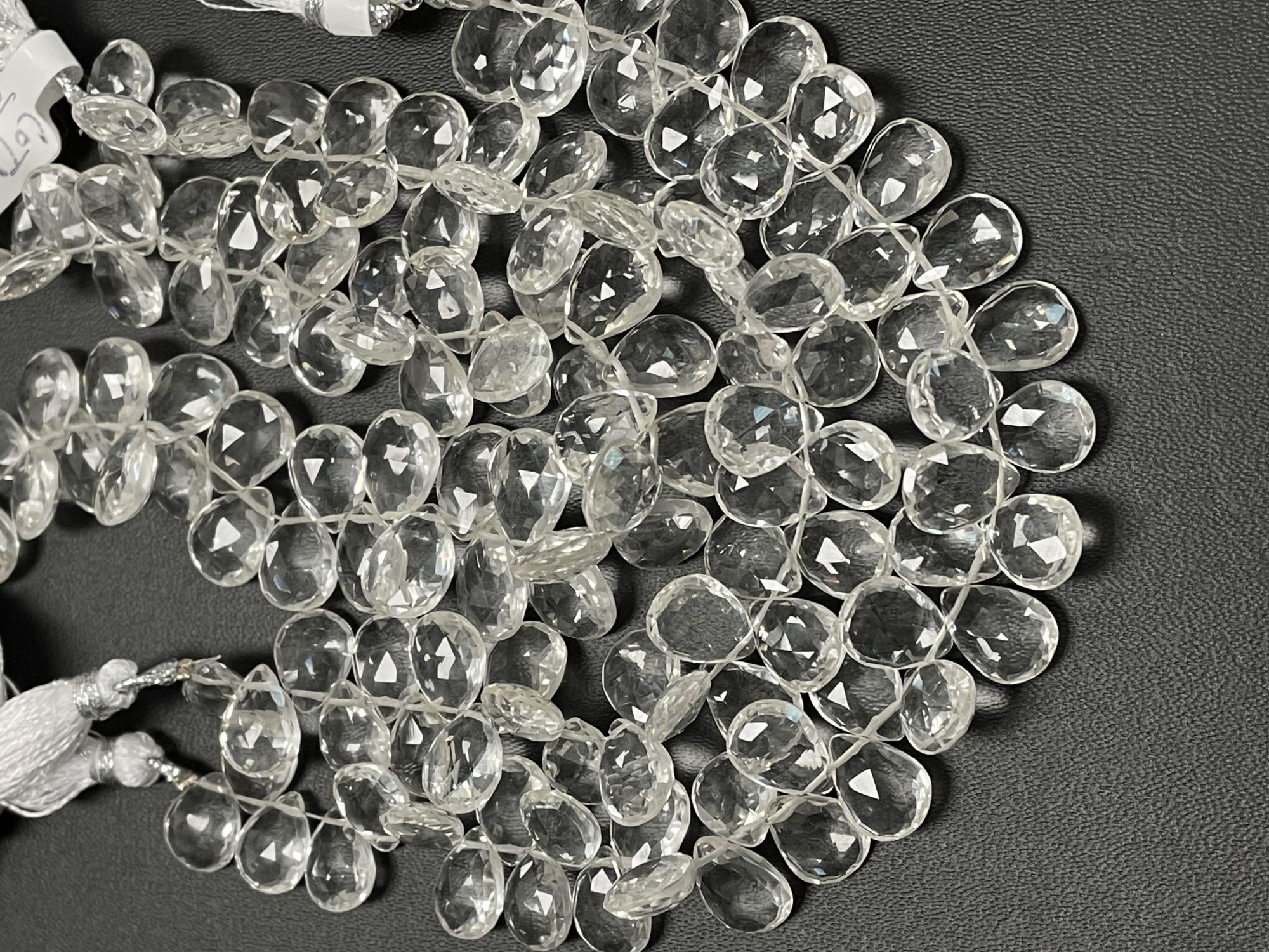 Crystal Quartz Pear Faceted