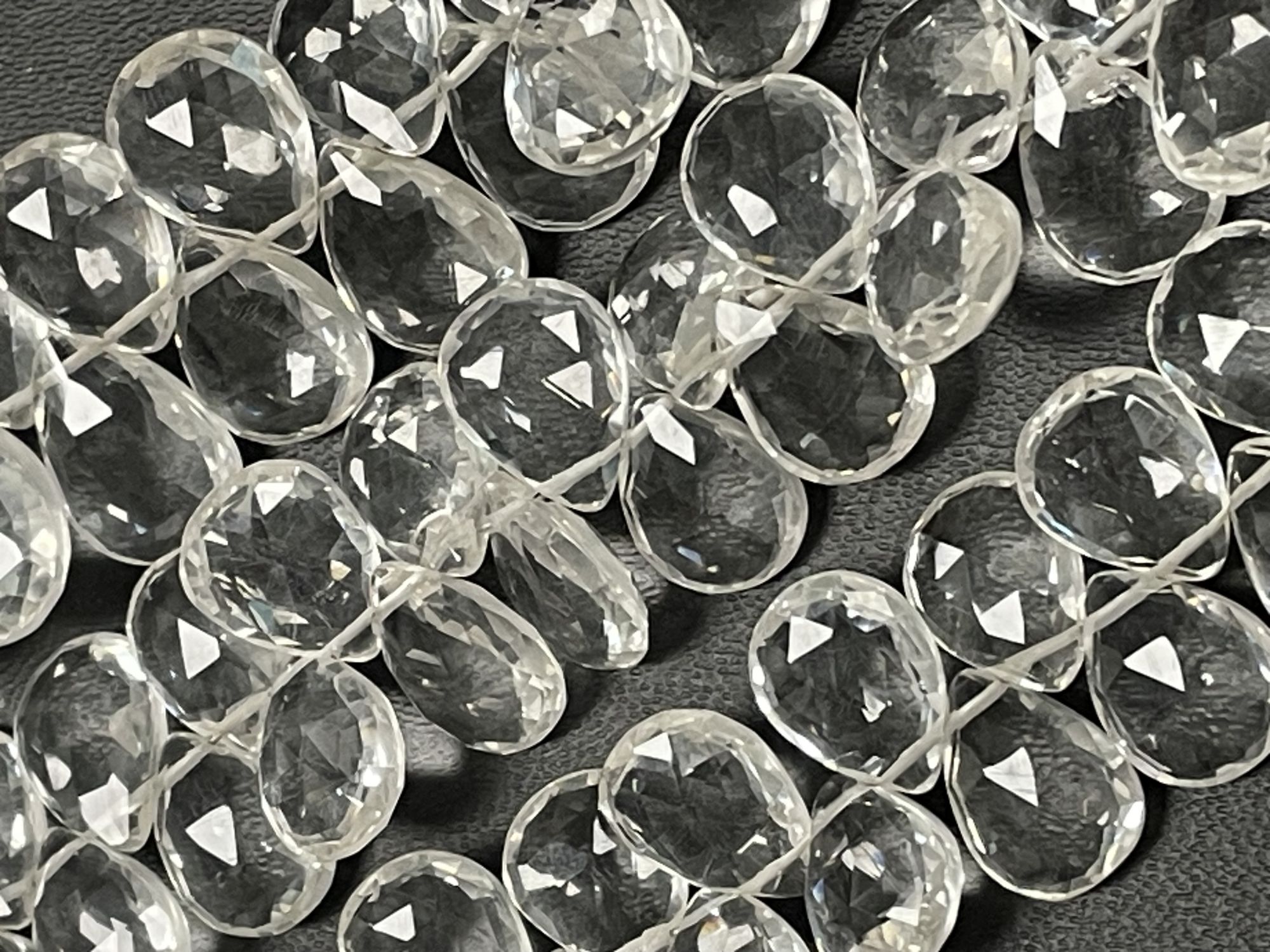 Crystal Quartz Pear Faceted