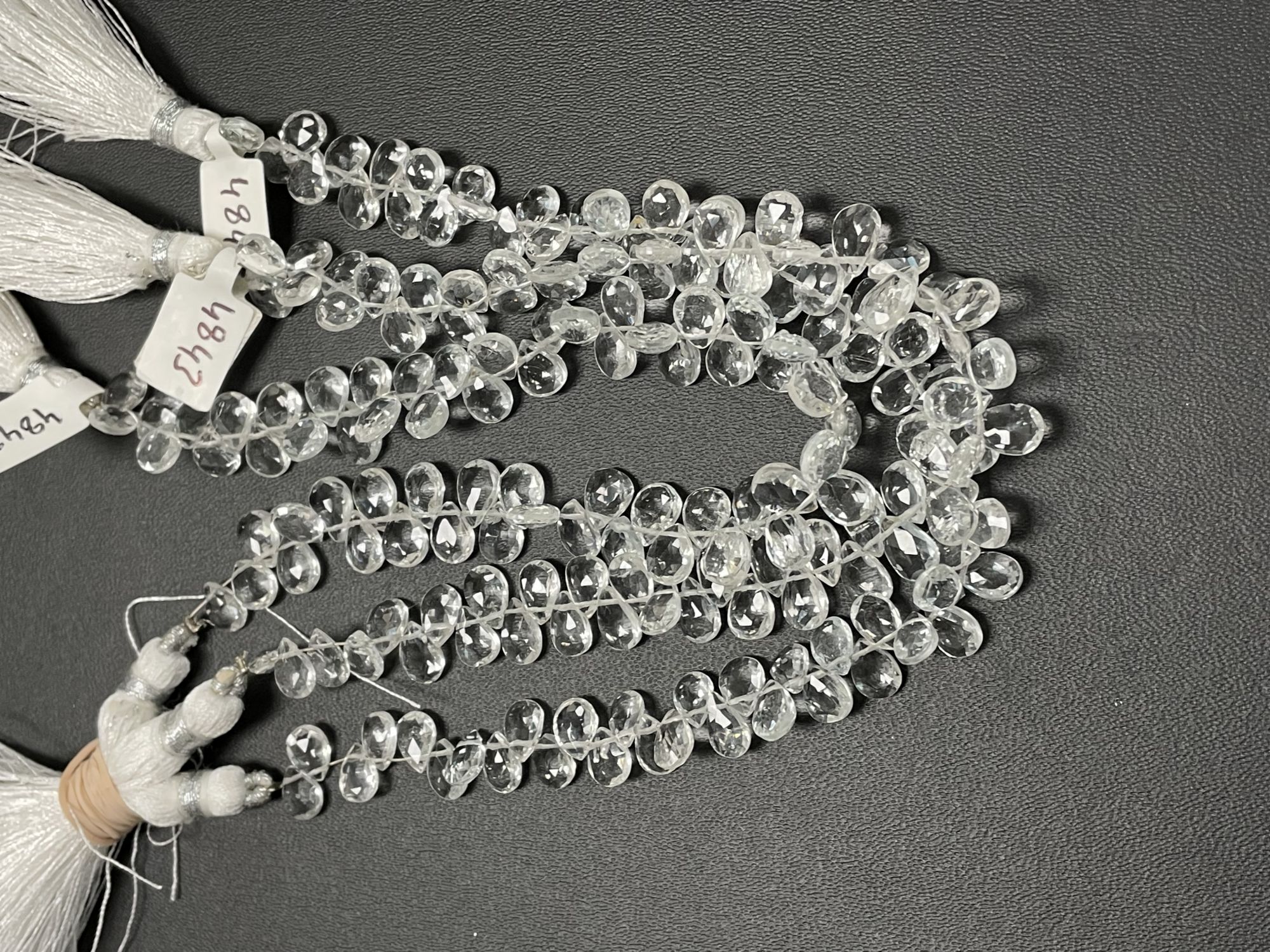 Crystal Quartz Pear Faceted