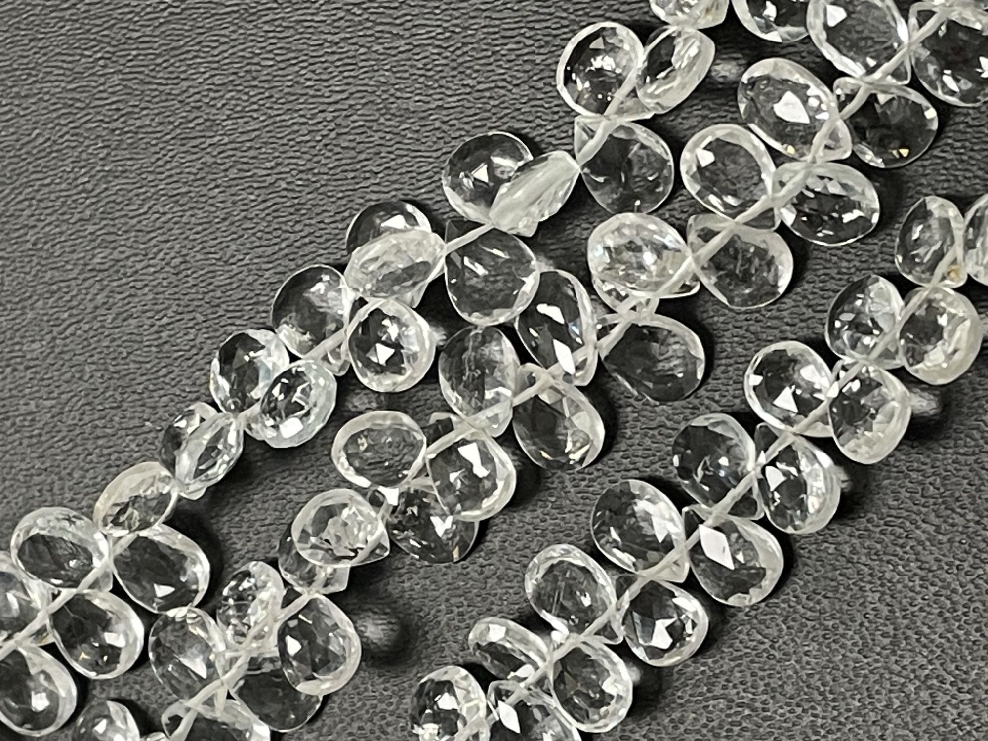 Crystal Quartz Pear Faceted