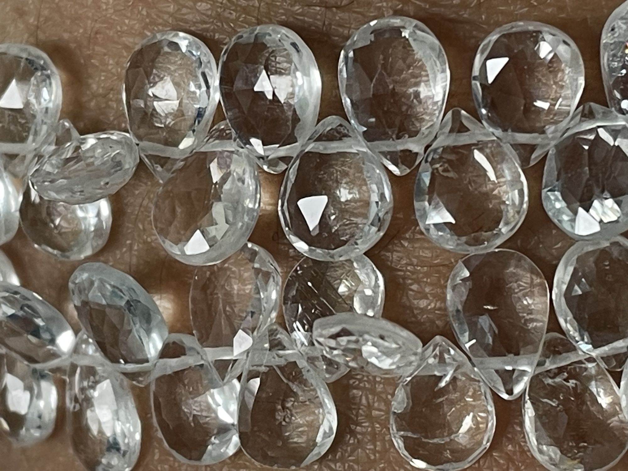 Crystal Quartz Pear Faceted