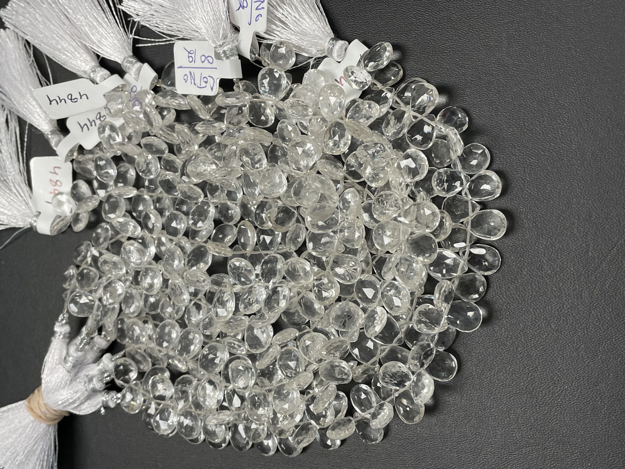 Crystal Quartz Pear Faceted