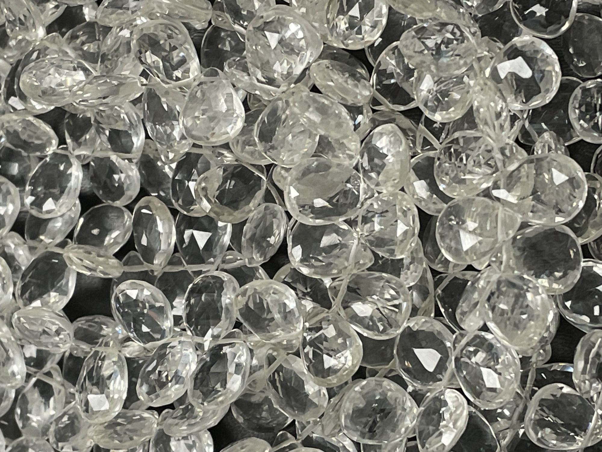 Crystal Quartz Pear Faceted