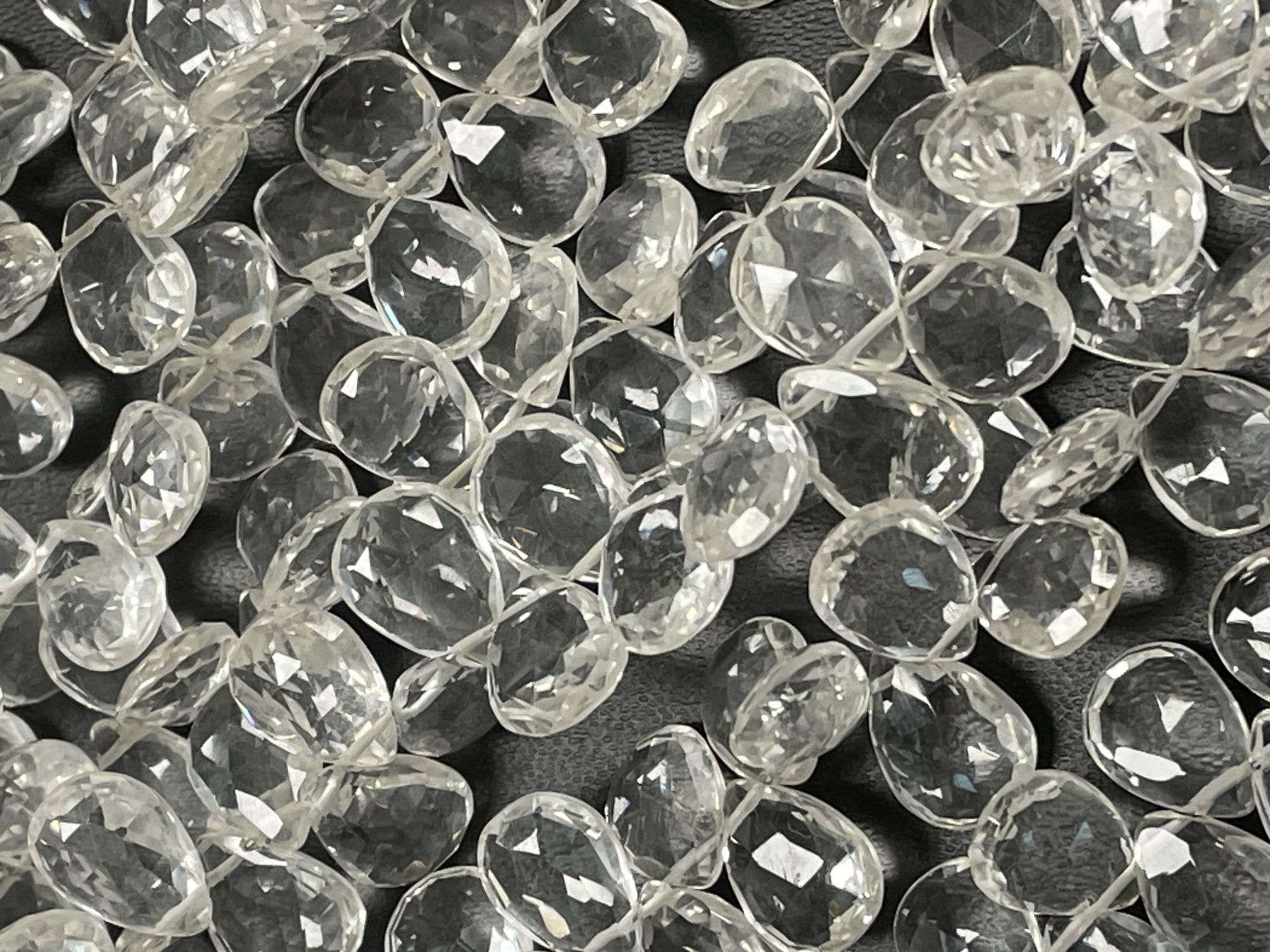 Crystal Quartz Pear Faceted