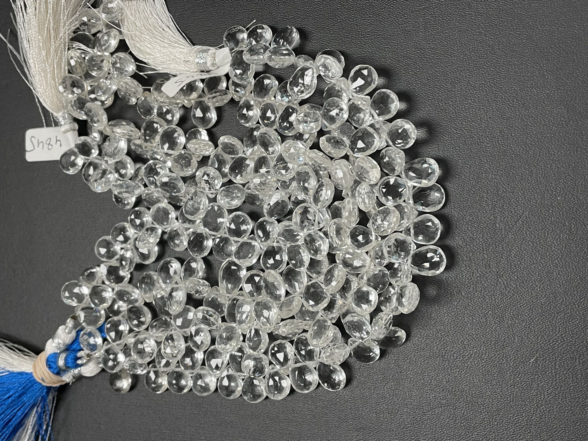 Crystal Quartz Pear Faceted