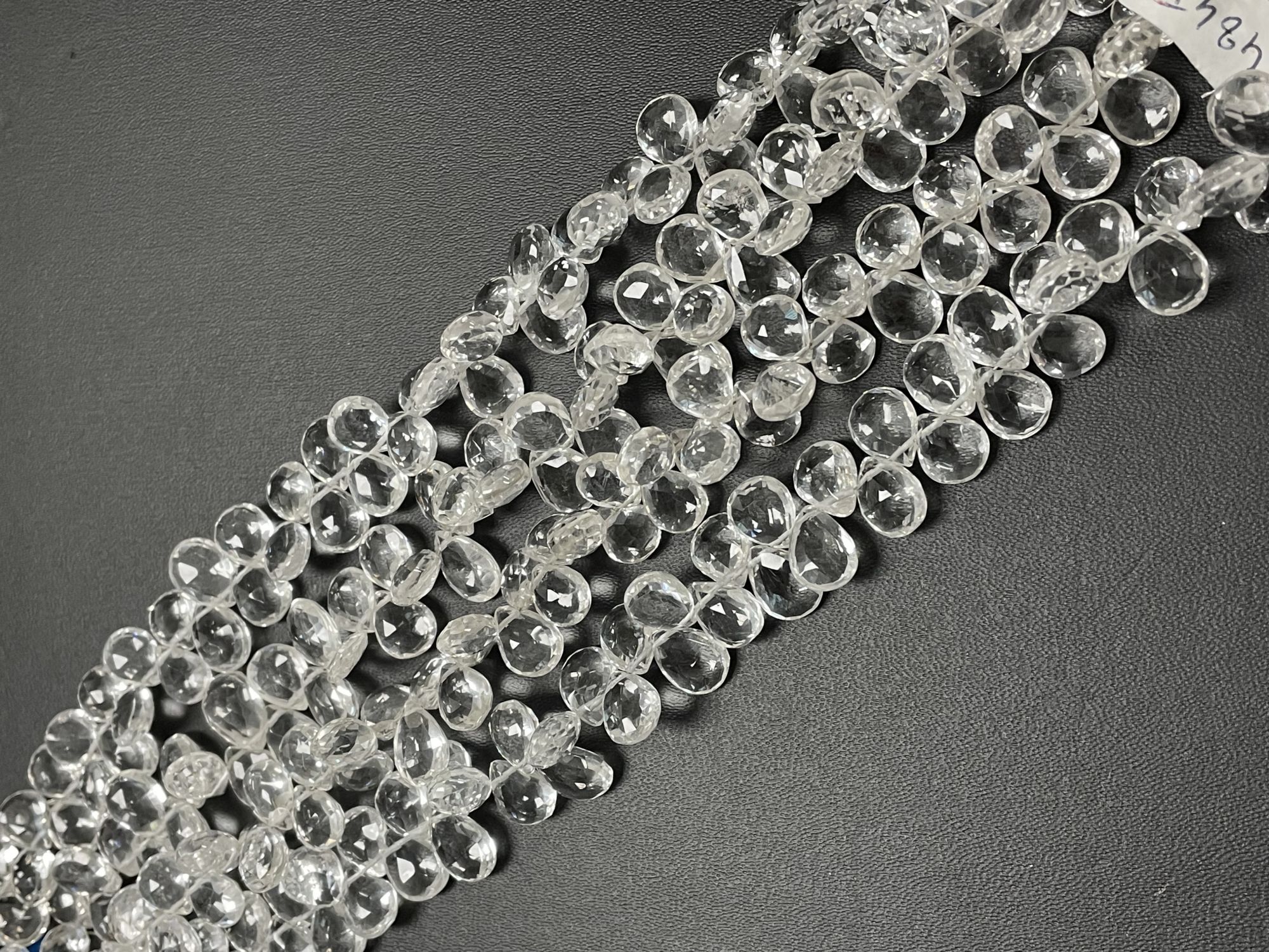 Crystal Quartz Pear Faceted