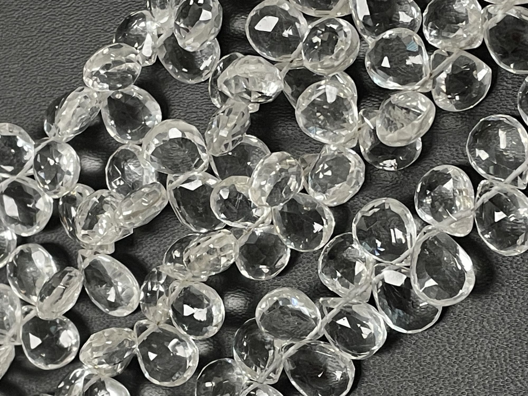 Crystal Quartz Pear Faceted