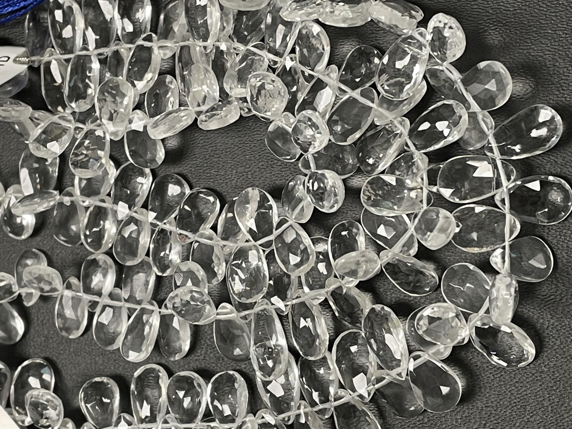 Crystal Quartz Pear Faceted