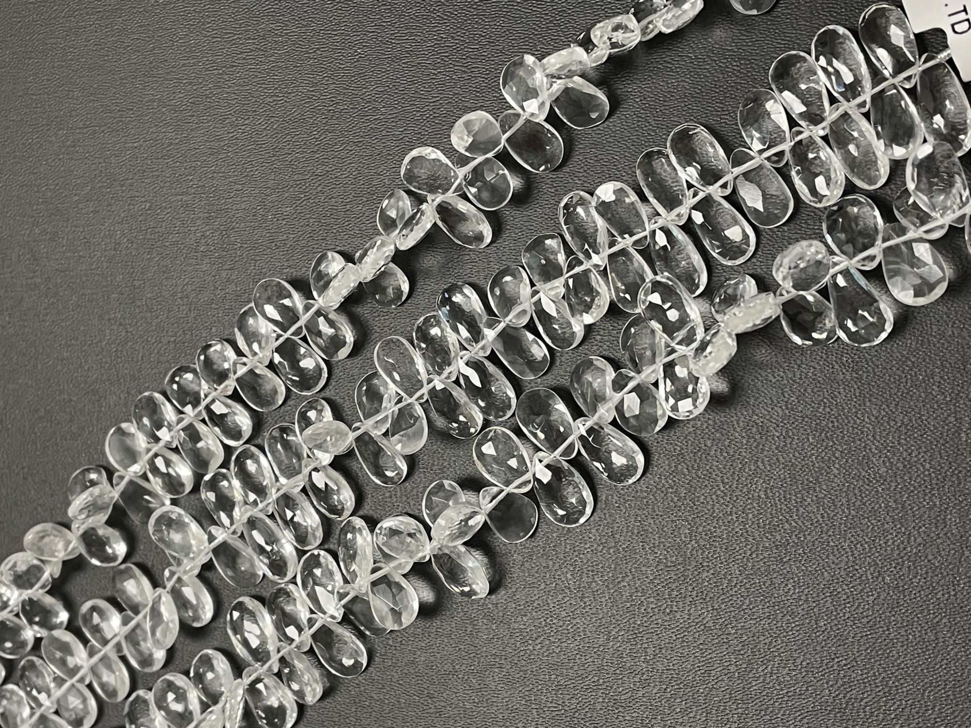 Crystal Quartz Pear Faceted