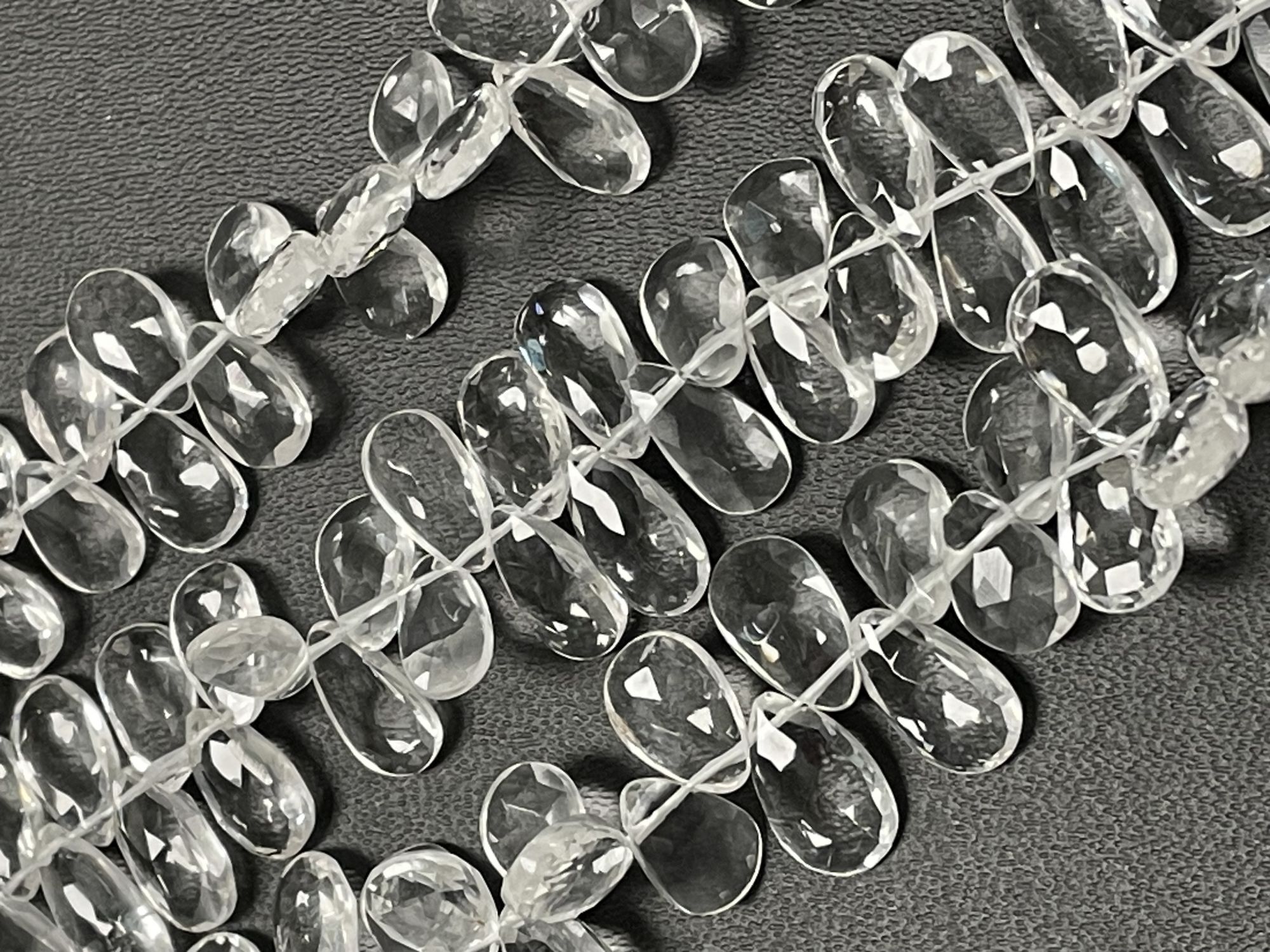 Crystal Quartz Pear Faceted