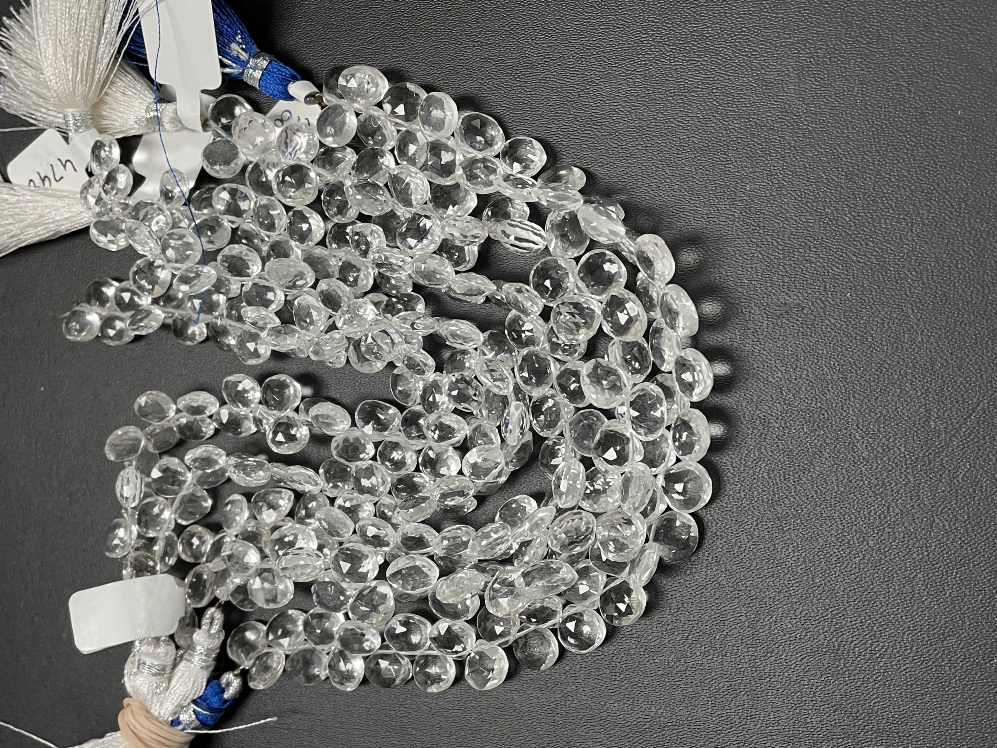 Crystal quartz Heart Facetd