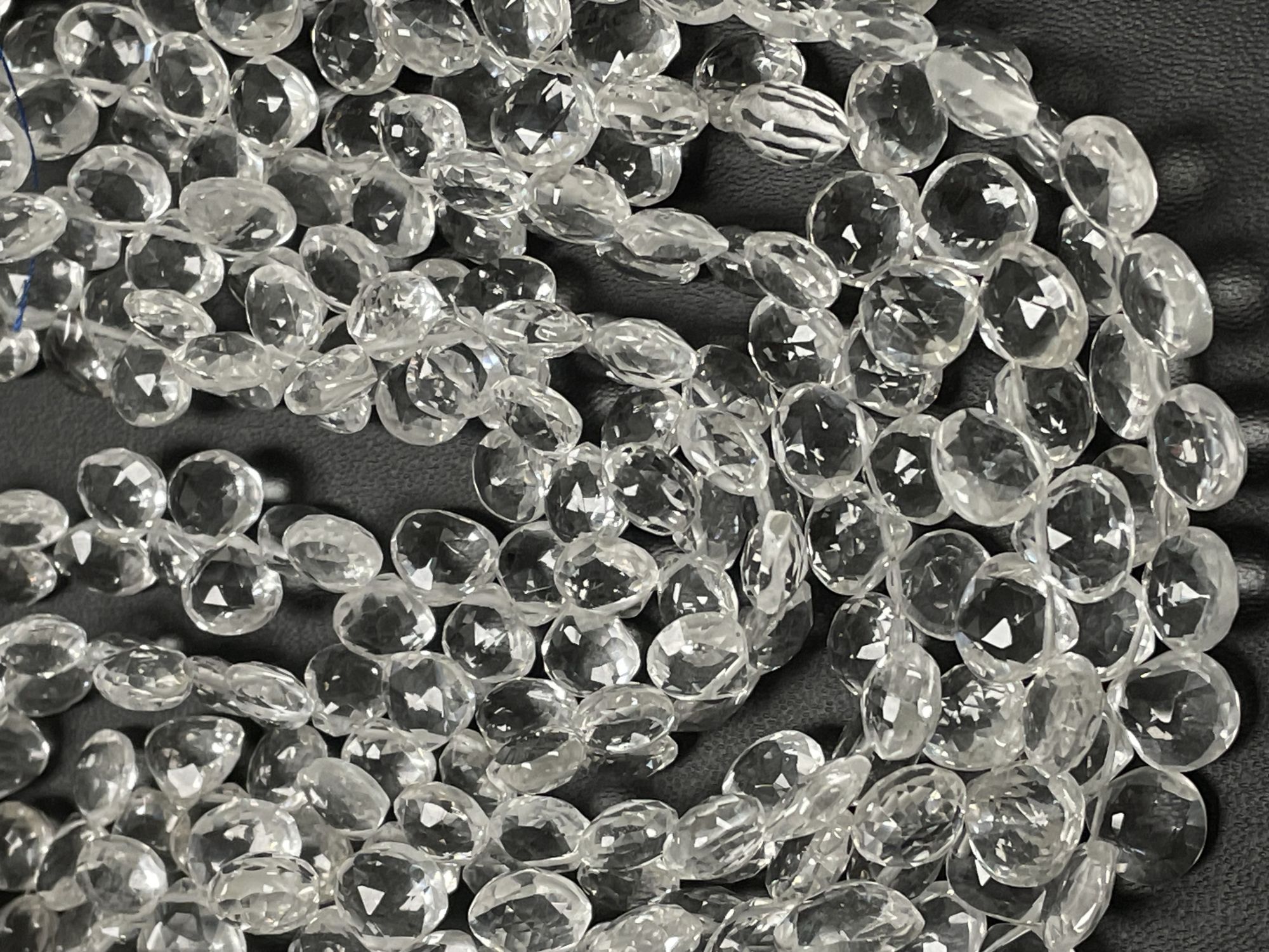 Crystal quartz Heart Facetd