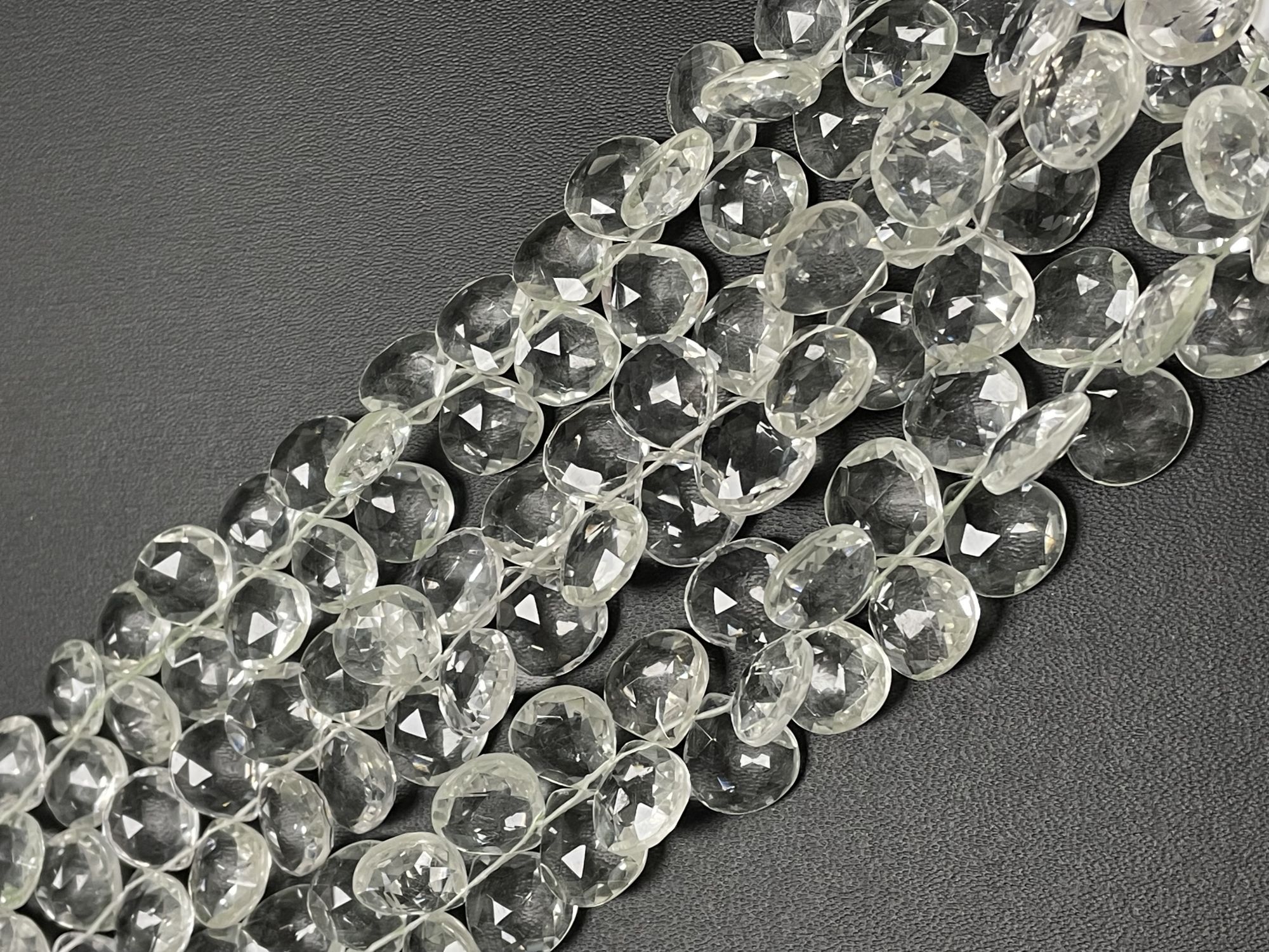 Crystal Quartz Heart Faceted