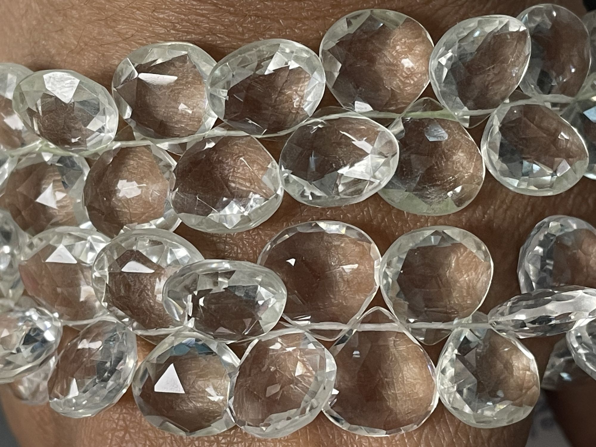 Crystal Quartz Heart Faceted