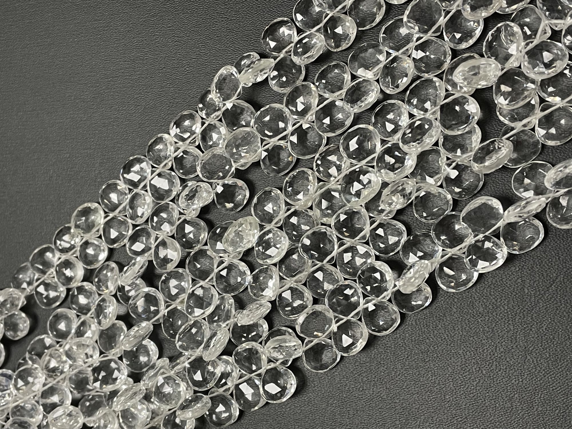 Crystal Quartz Heart Faceted