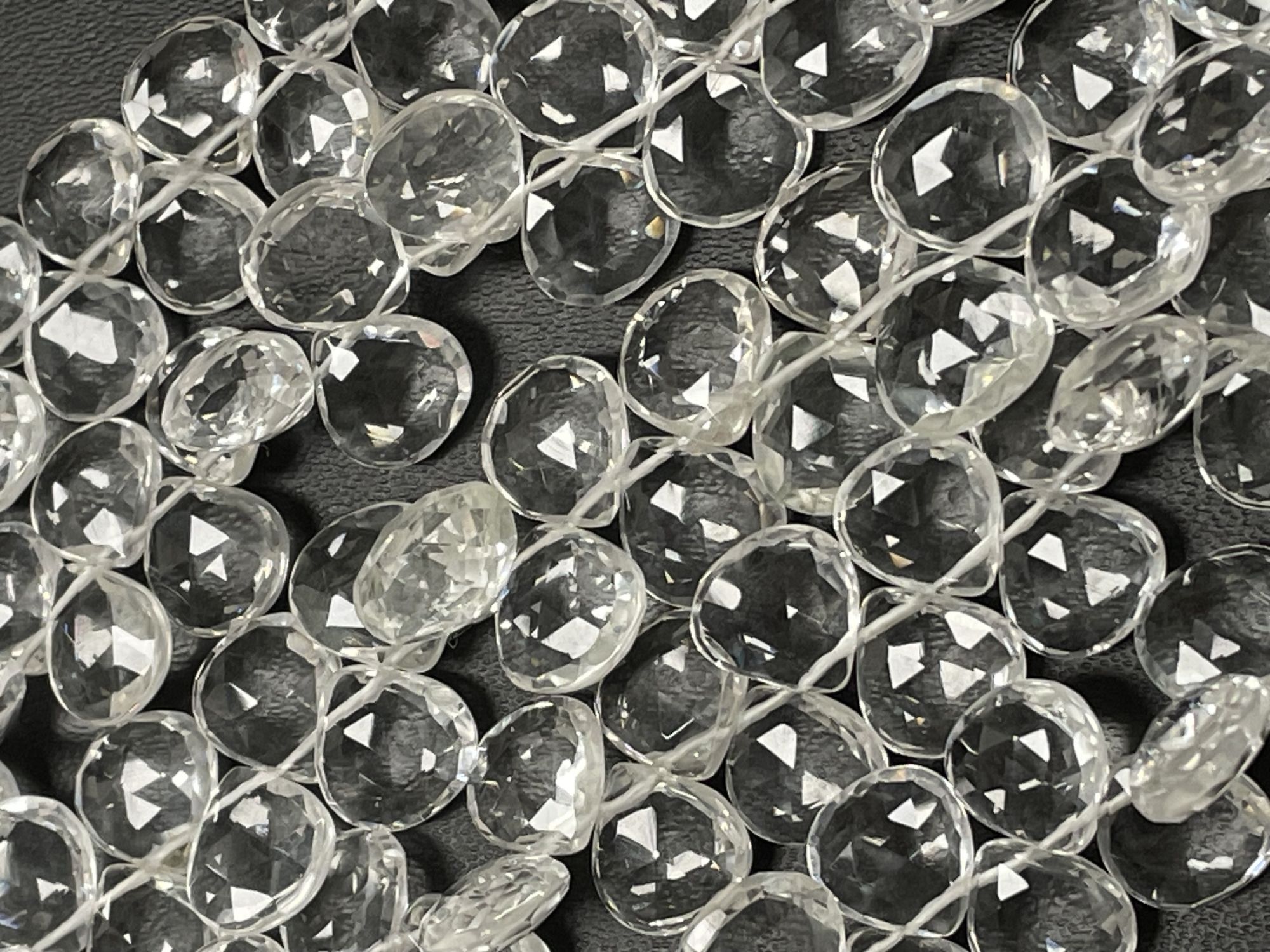 Crystal Quartz Heart Faceted