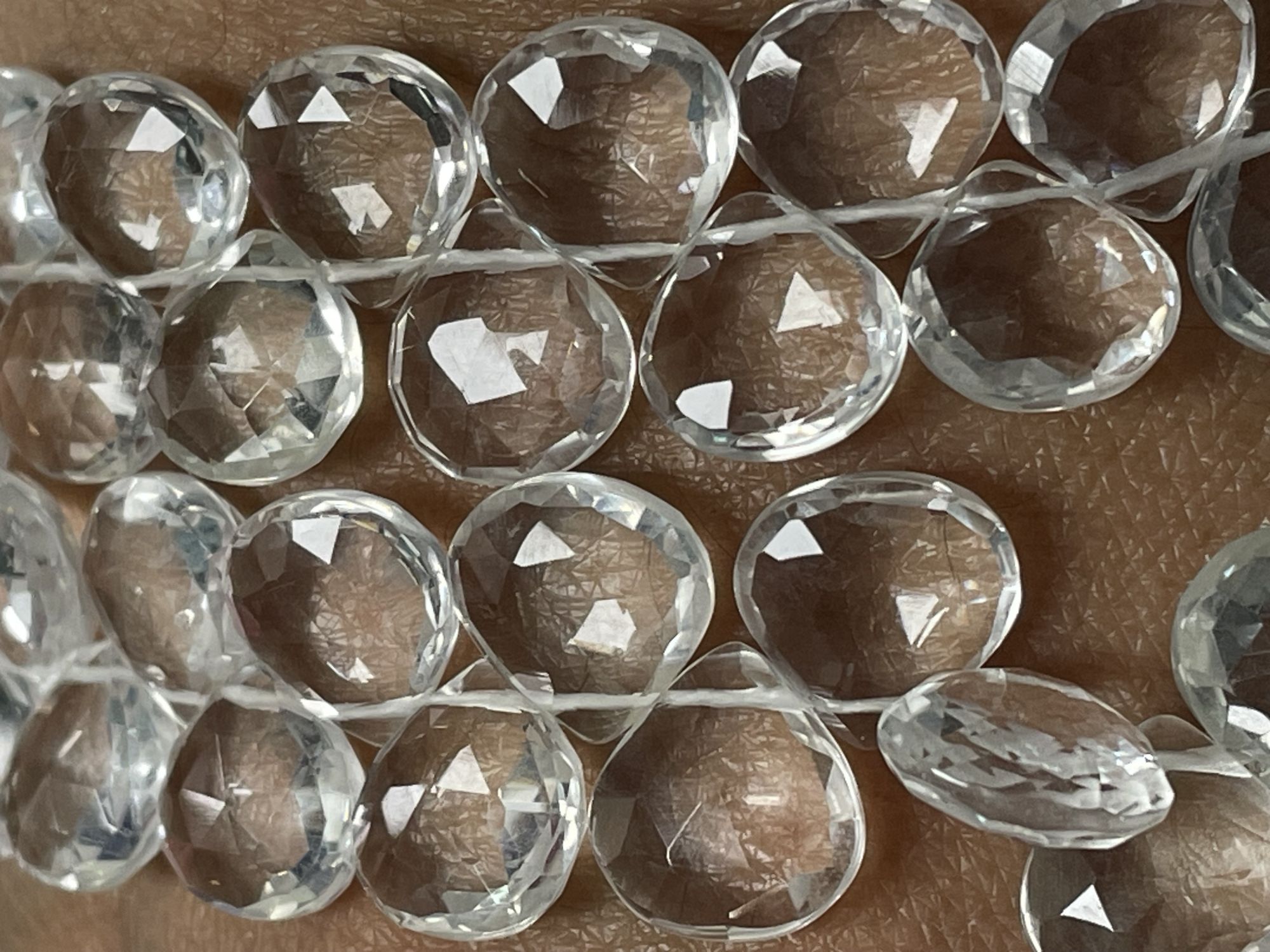 Crystal Quartz Heart Faceted