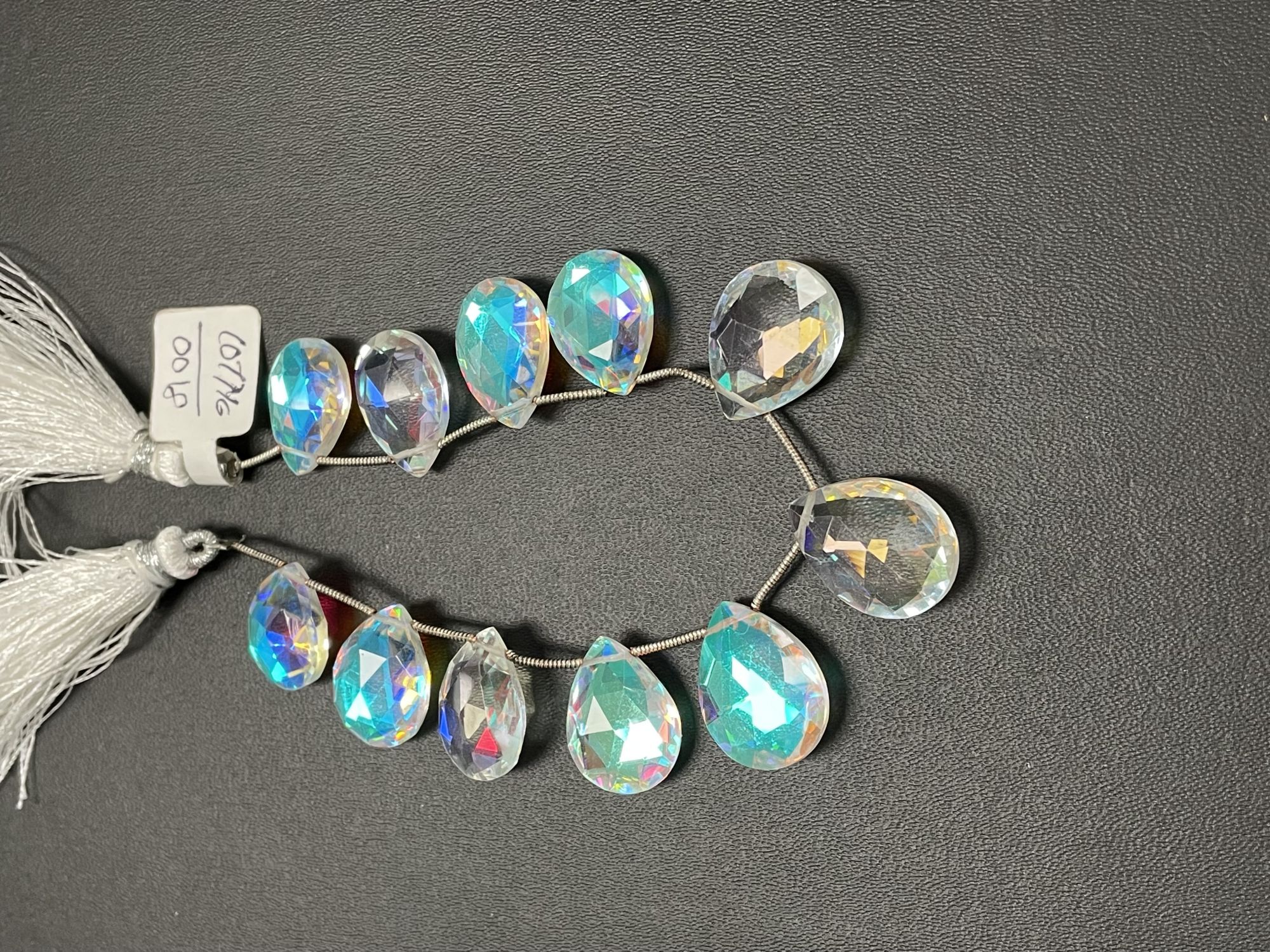 Mystic Quartz Pear Faceted