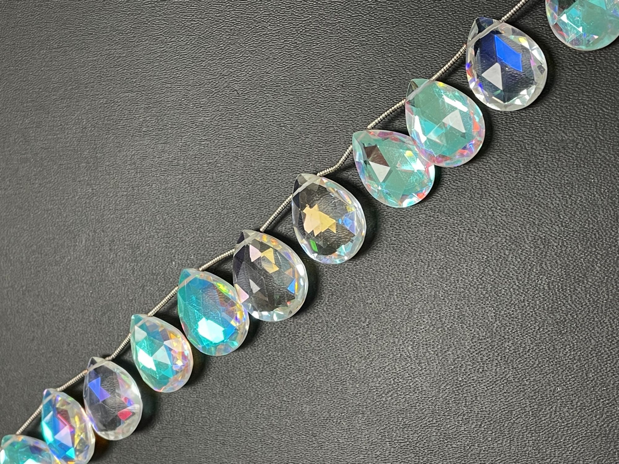 Mystic Quartz Pear Faceted