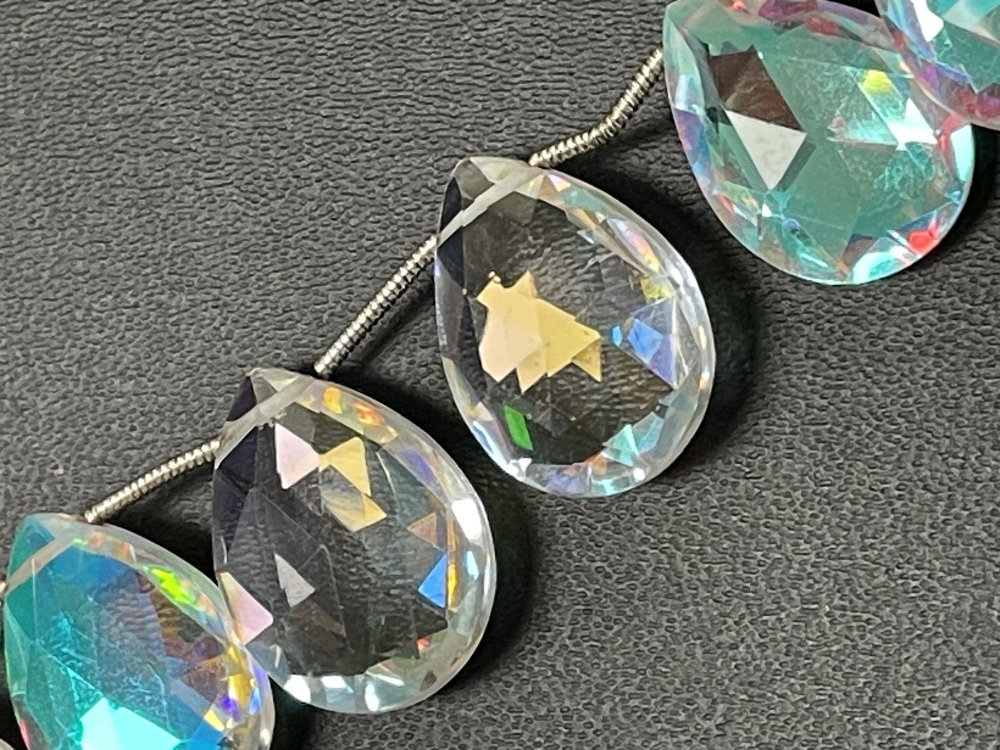 Mystic Quartz Pear Faceted