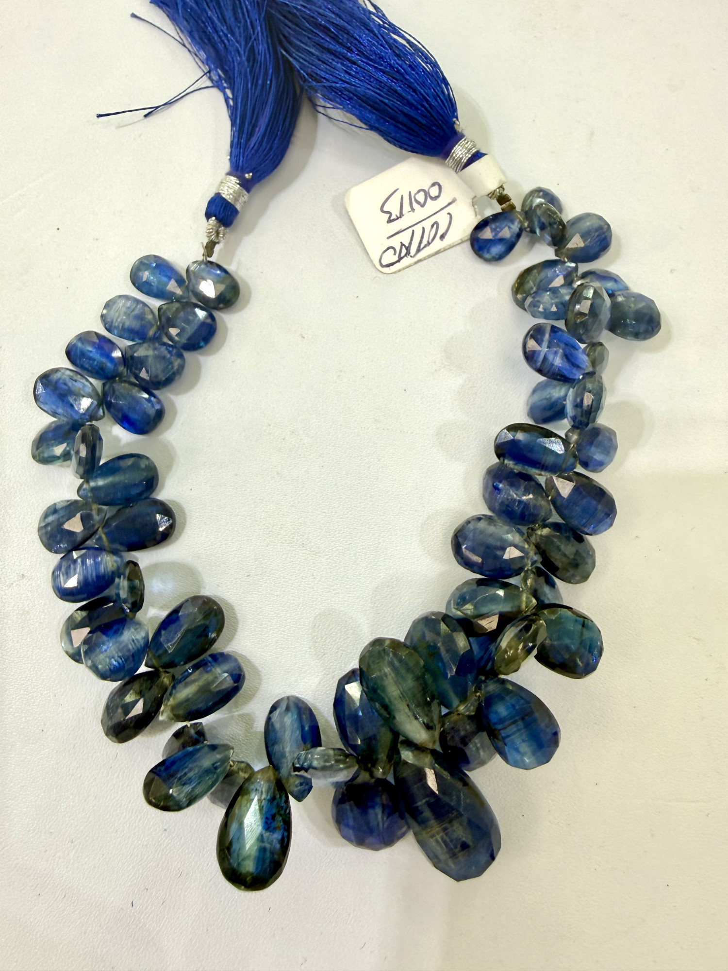 Blue Kyanite Long Pear Faceted