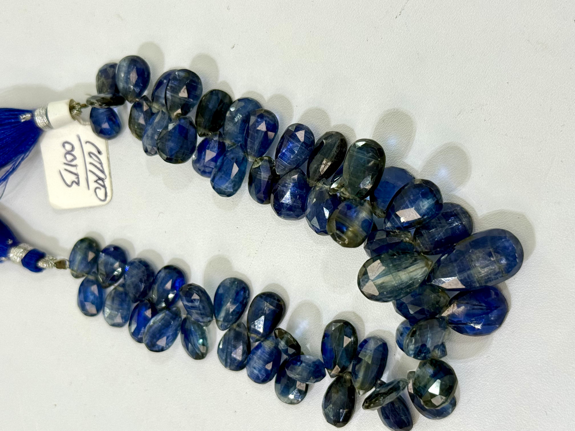 Blue Kyanite Long Pear Faceted