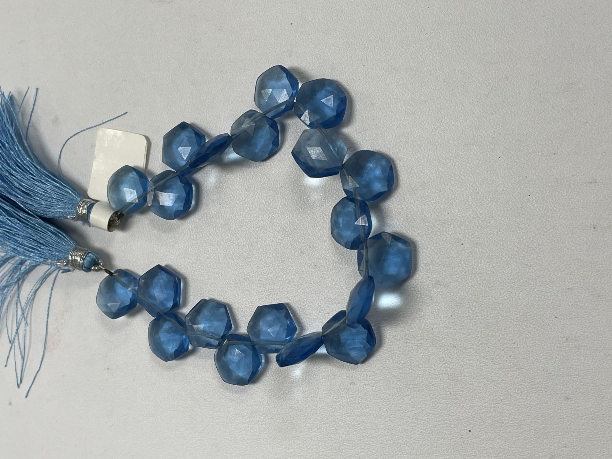 Blue Hydro Quartz Hexagon Faceted