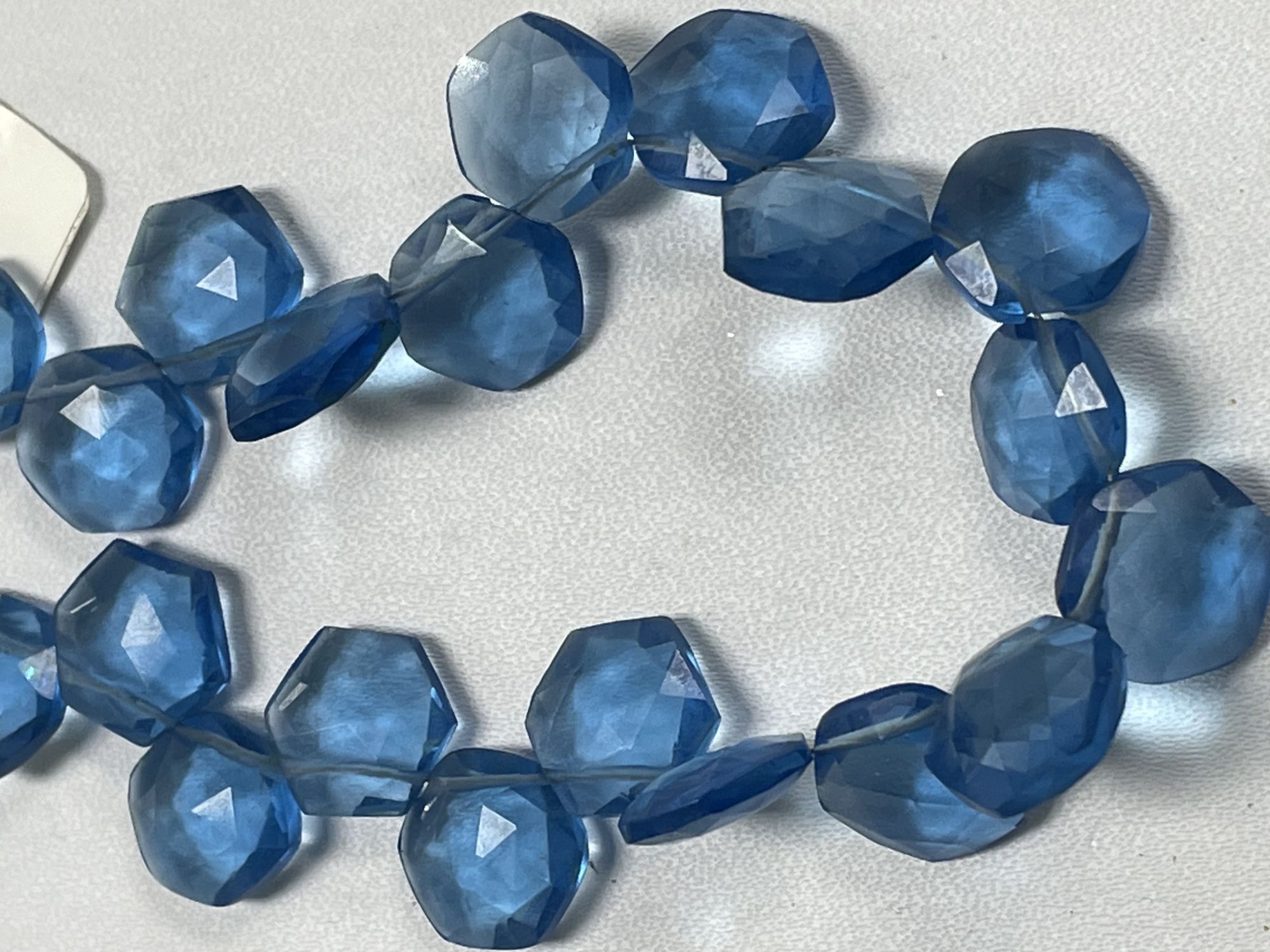 Blue Hydro Quartz Hexagon Faceted