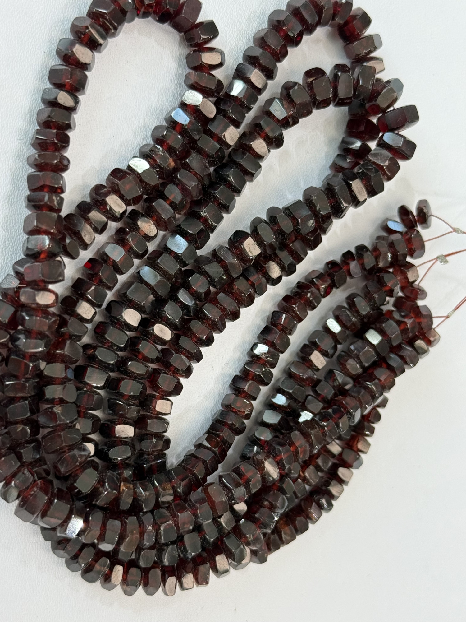 Red Garnet Bolt Faceted