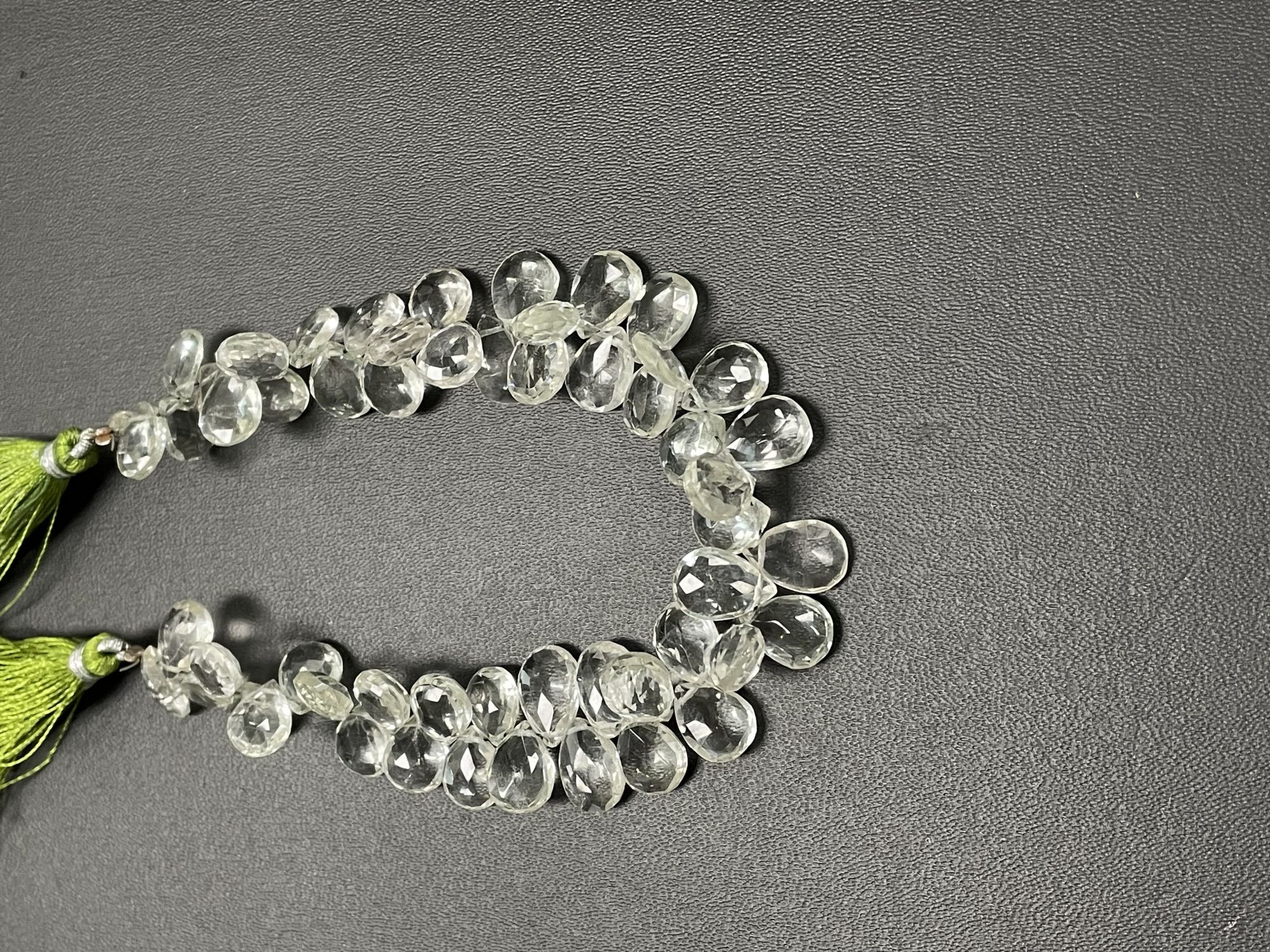 Green Amethyst Pear Faceted