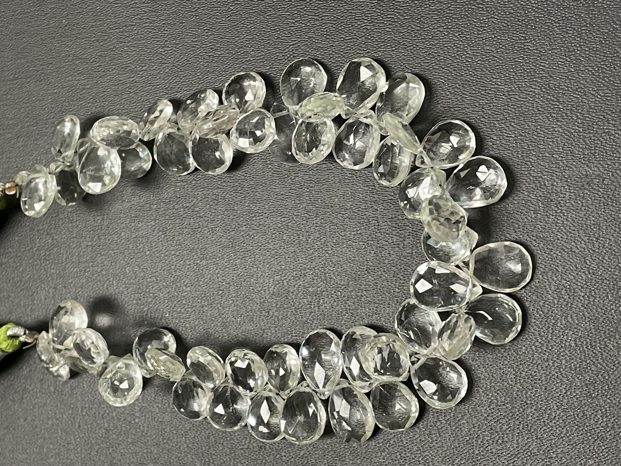 Green Amethyst Pear Faceted