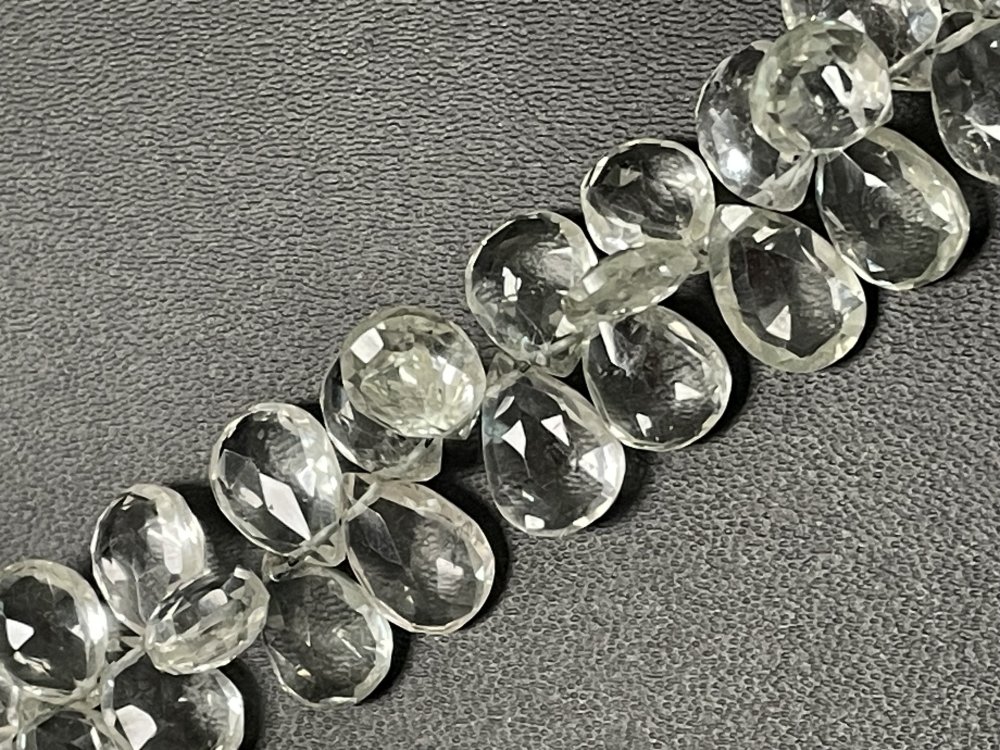 Green Amethyst Pear Faceted
