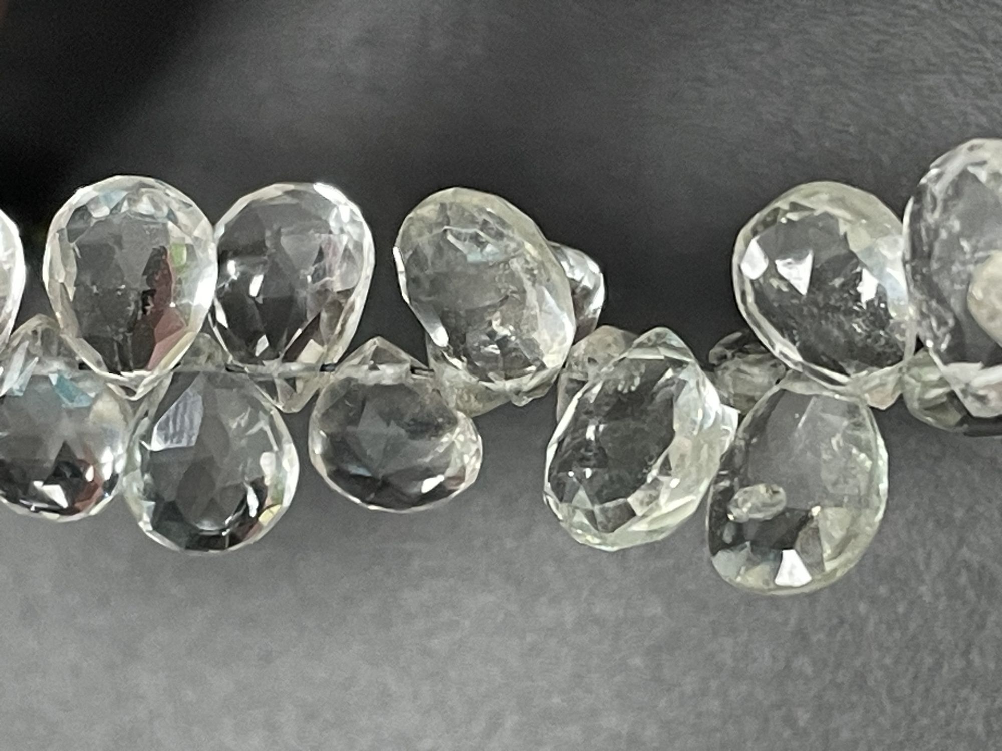 Green Amethyst Pear Faceted