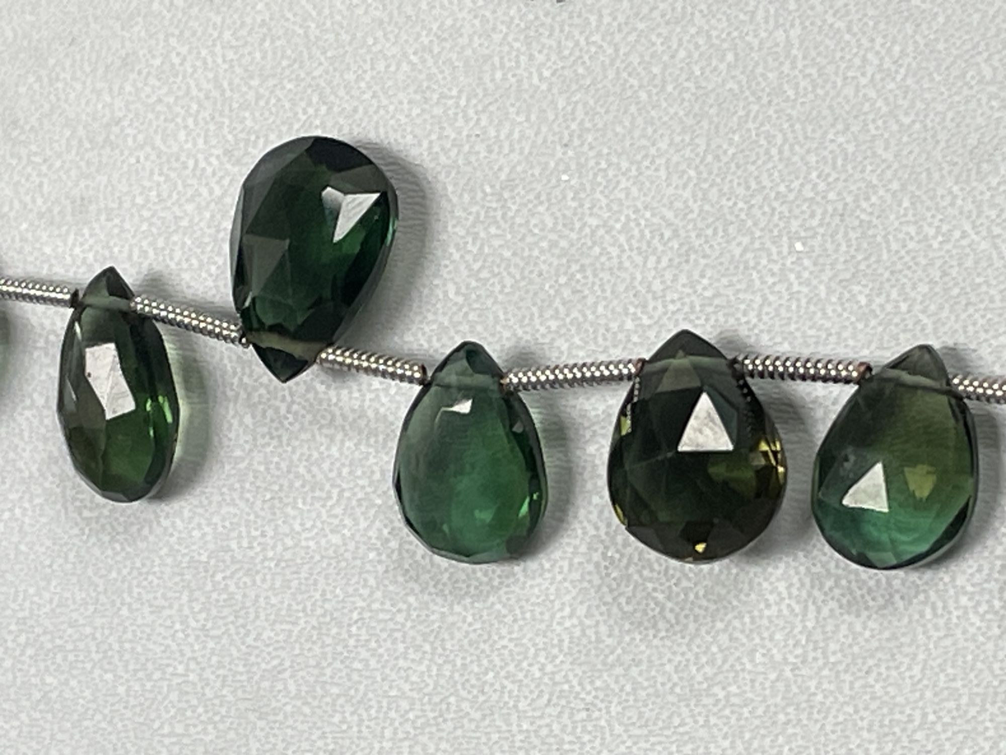 Green Hydro Quartz Pear Faceted