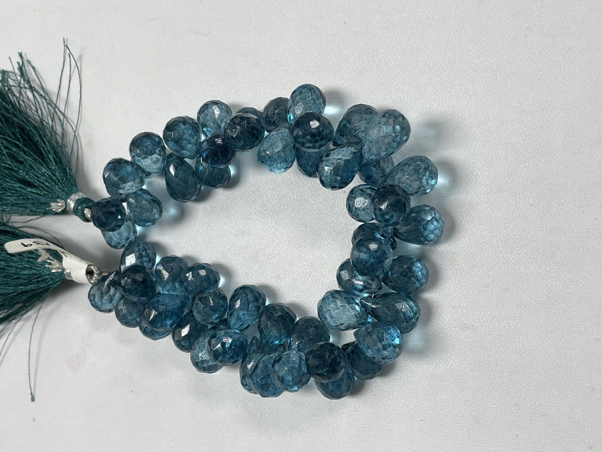 Coated London Blue Topaz Drop Faceted