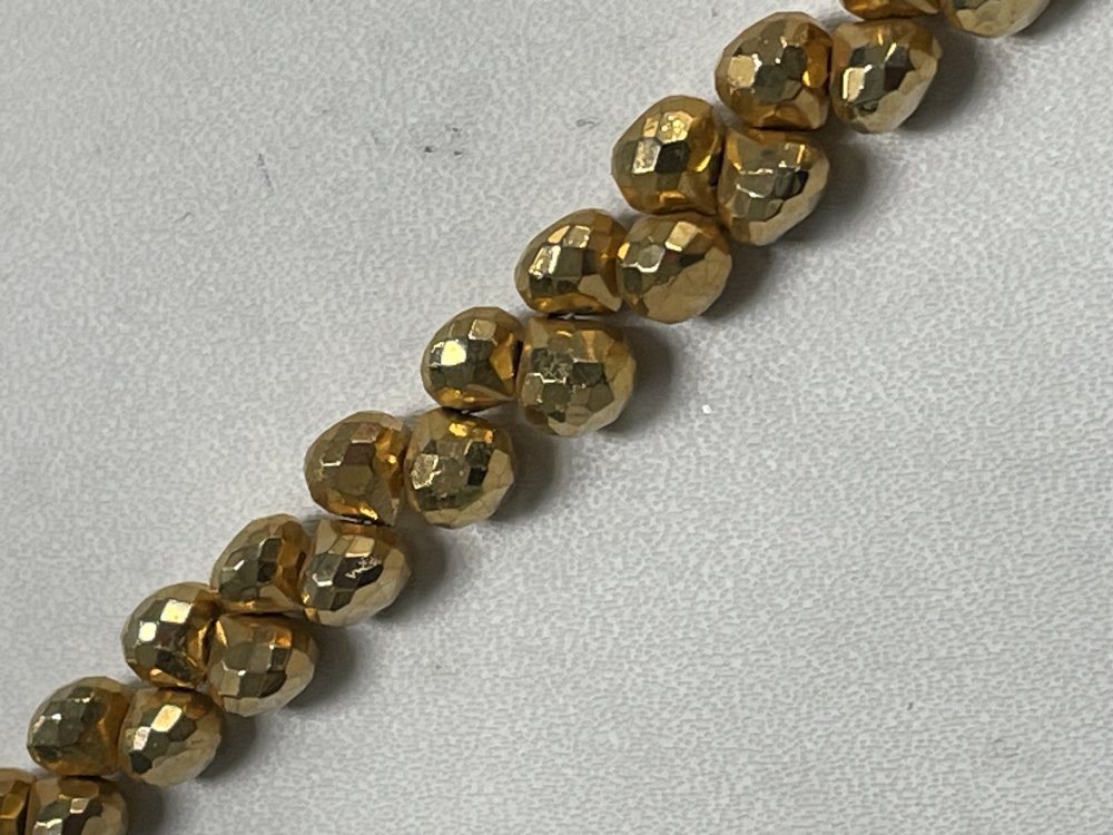 Golden Pyrite Onion Faceted