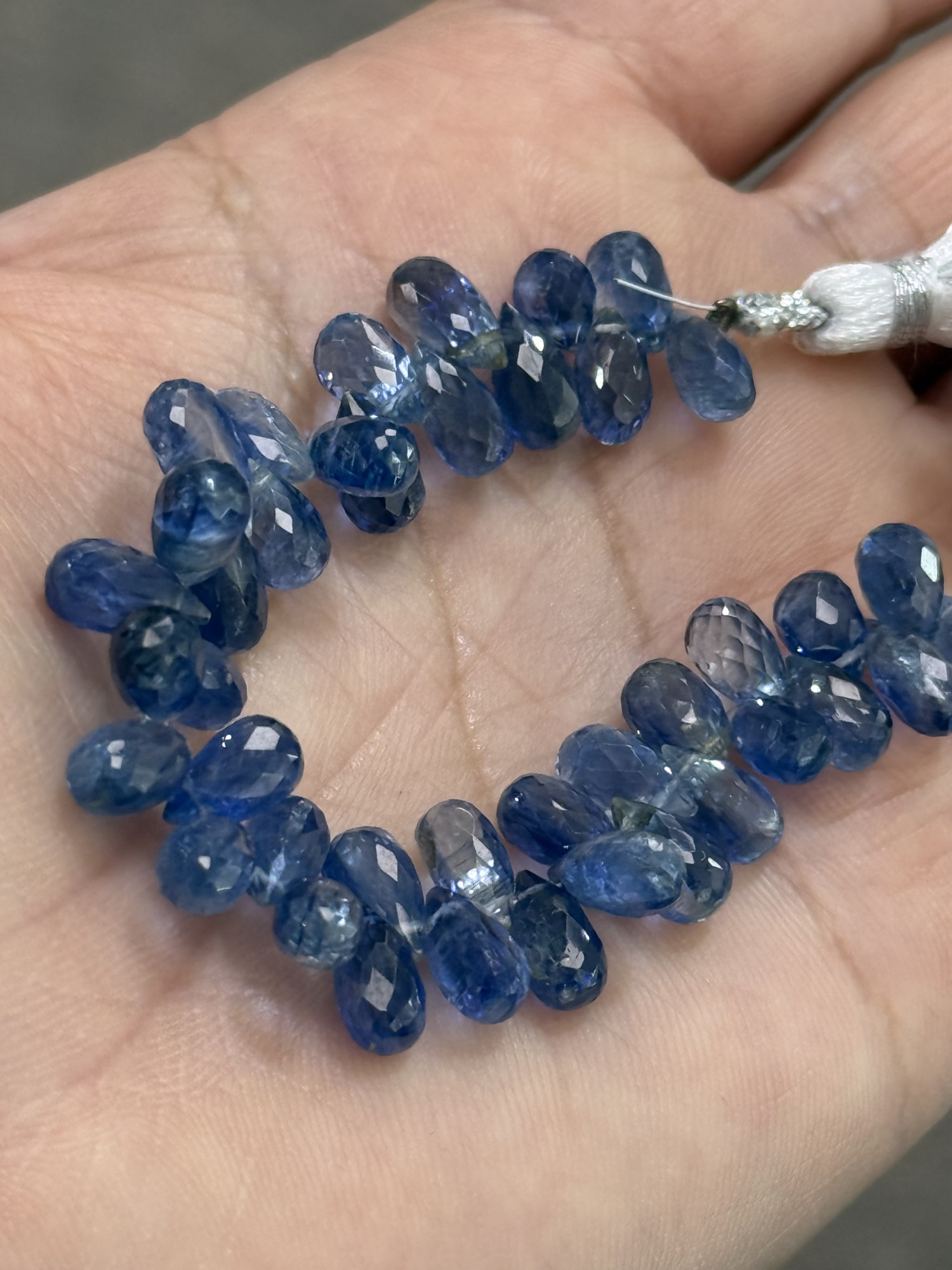 Blue Kyanite Drop Faceted