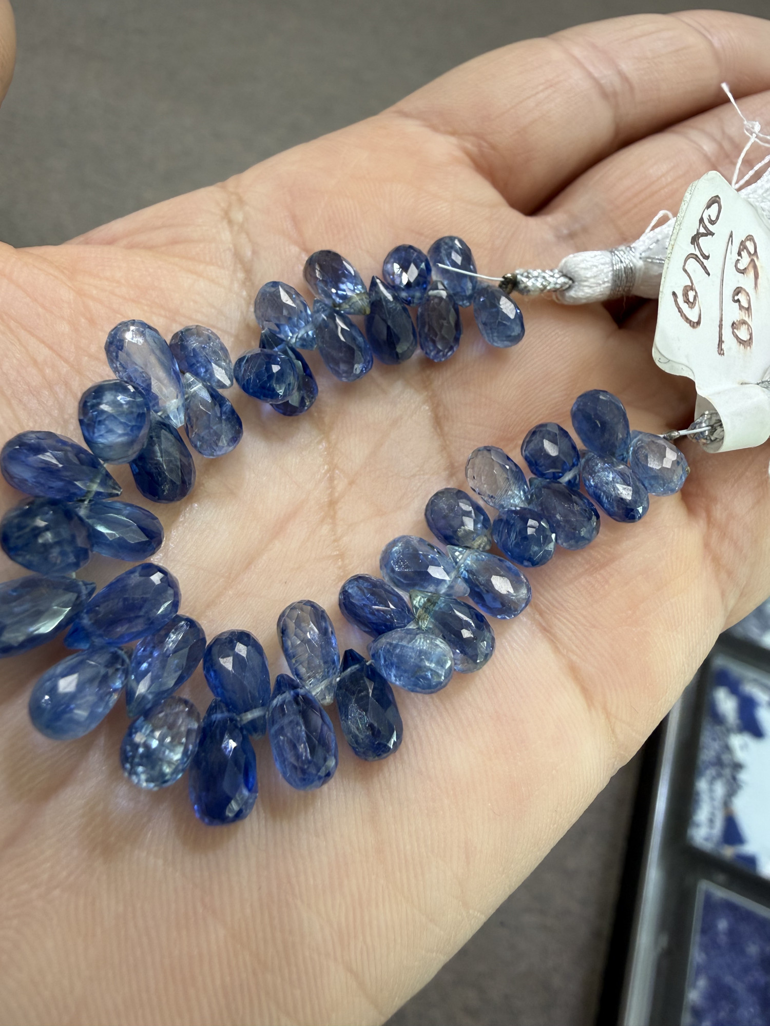 Blue Kyanite Drop Faceted