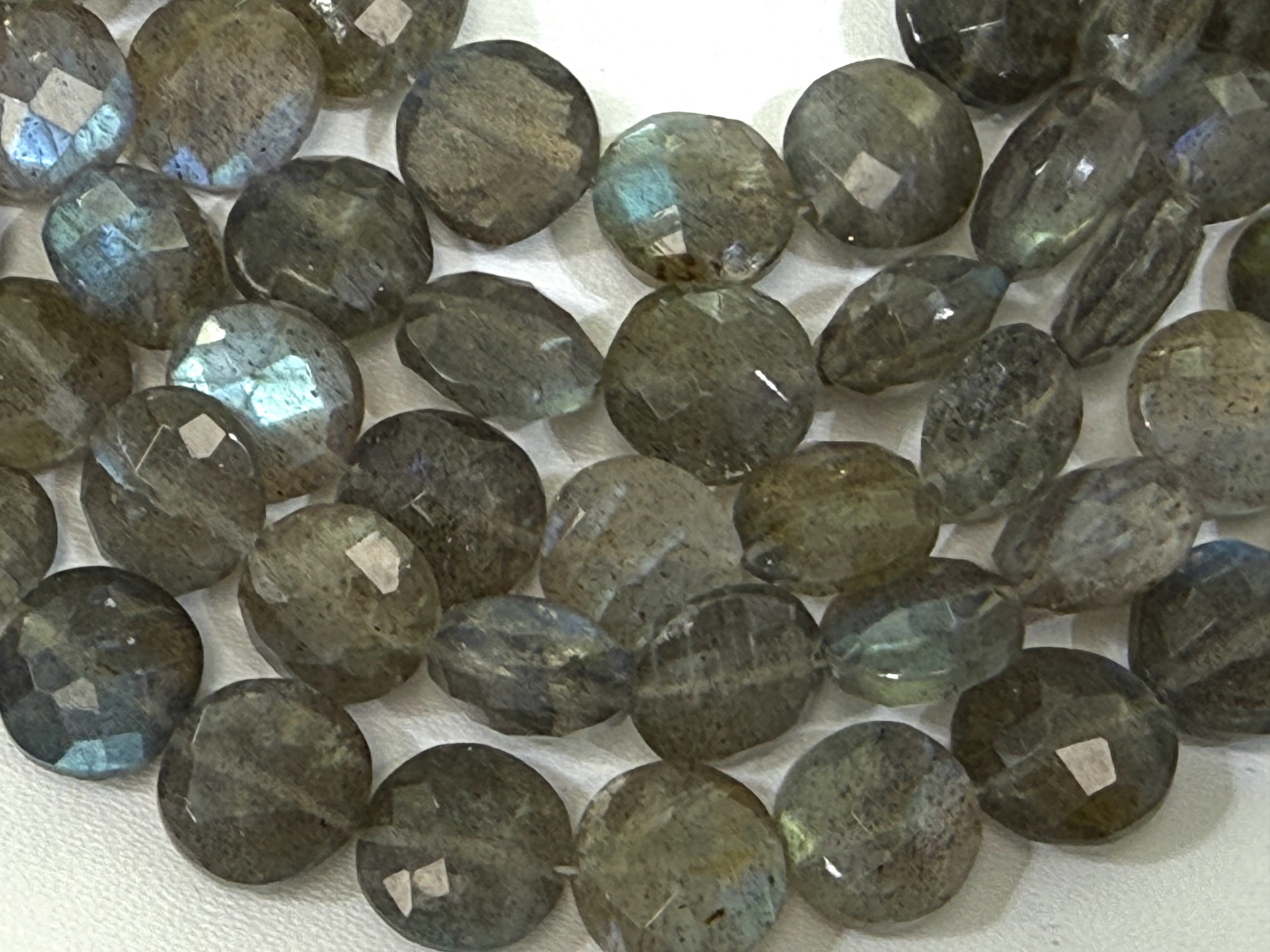 Labradorite Coin Faceted