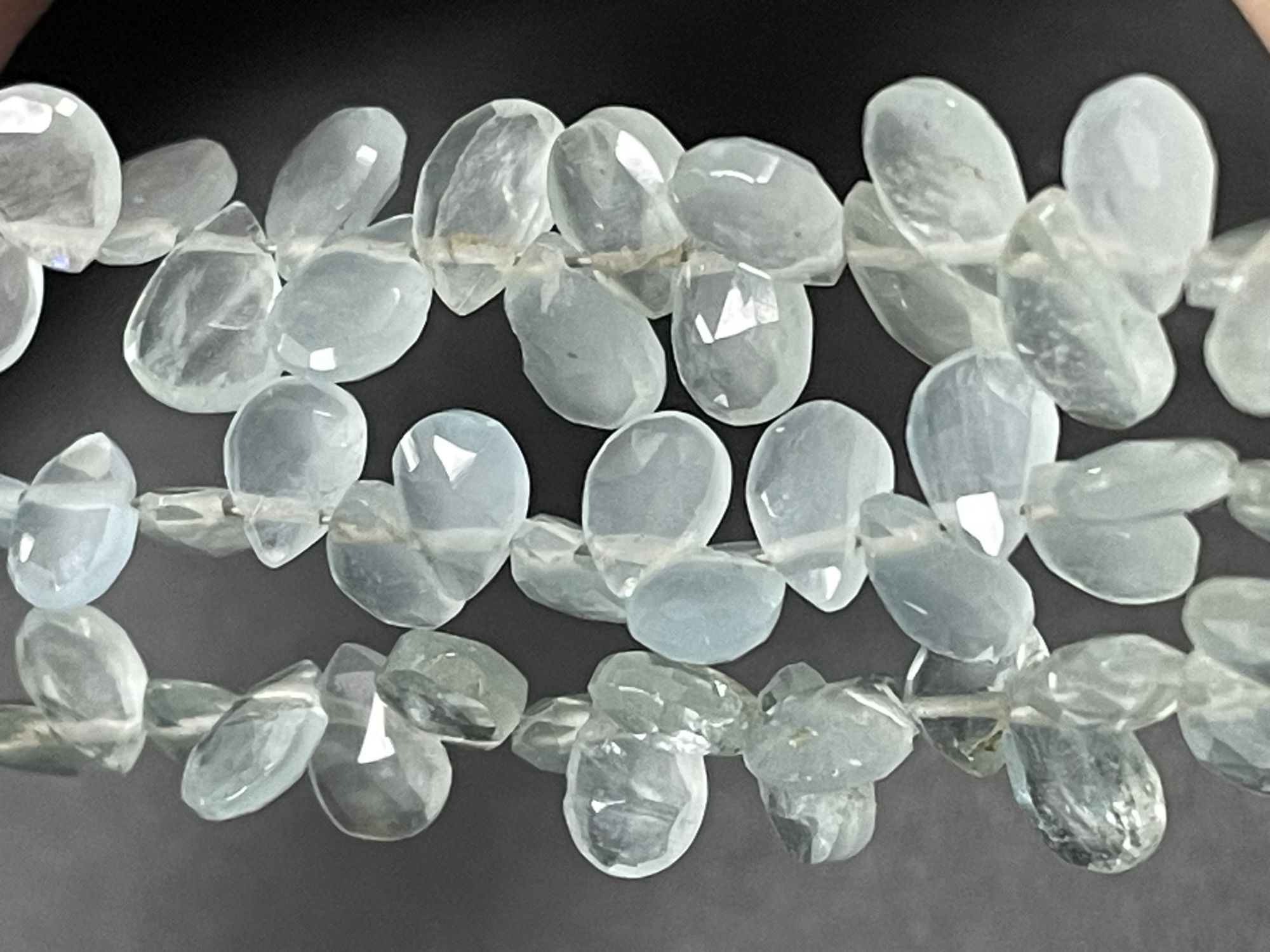 Aquamarine Pear Faceted