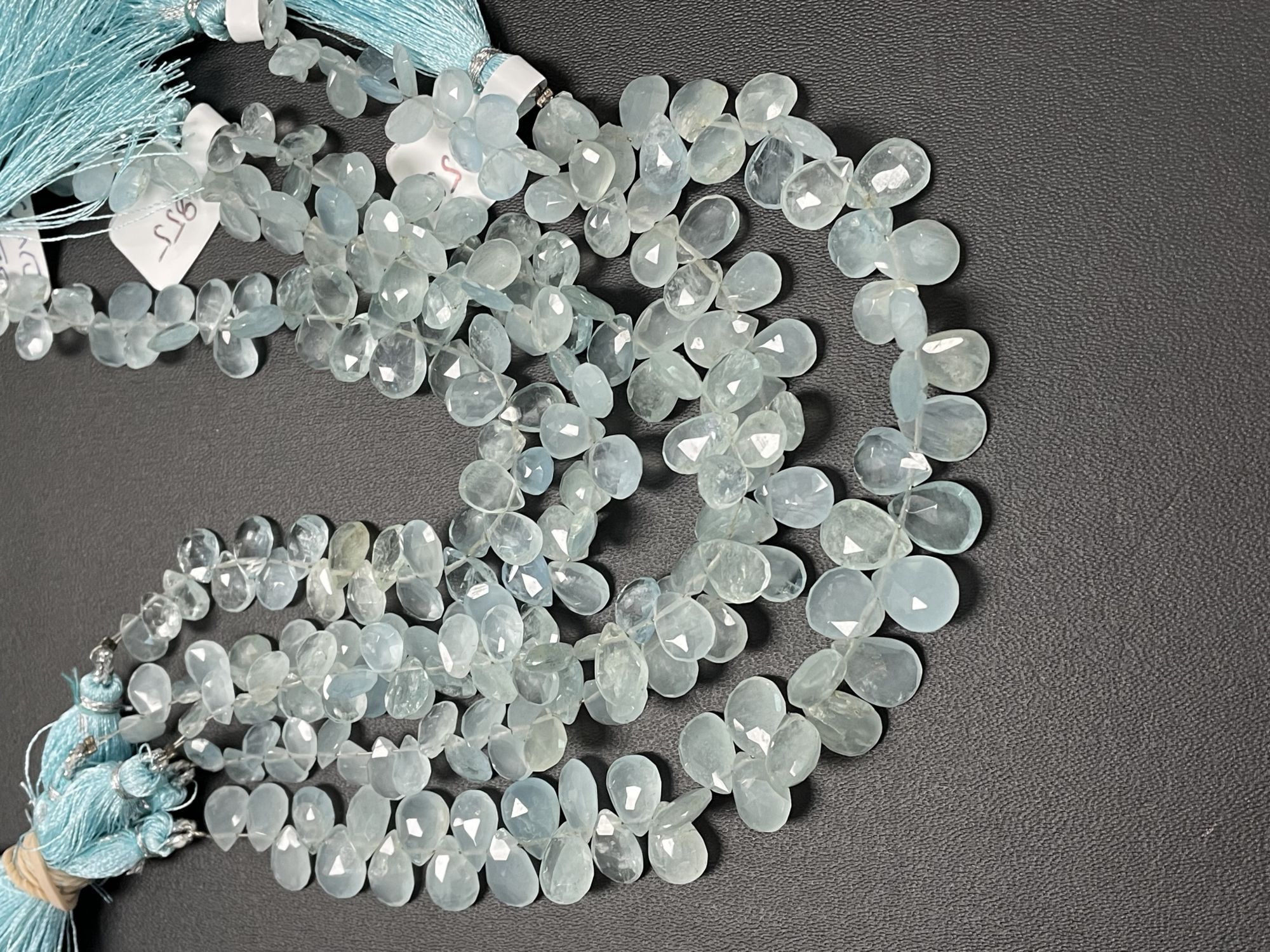 Aquamarine Pear Faceted