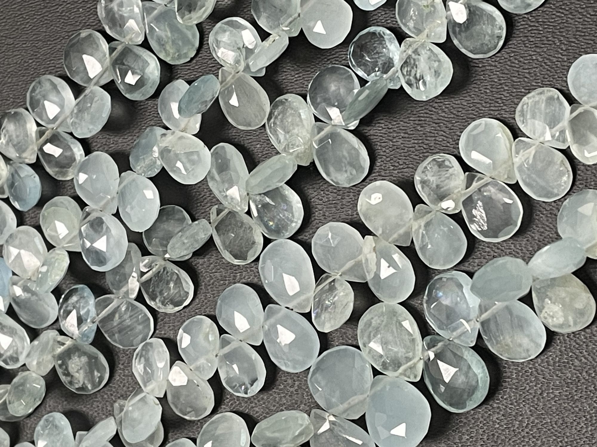 Aquamarine Pear Faceted