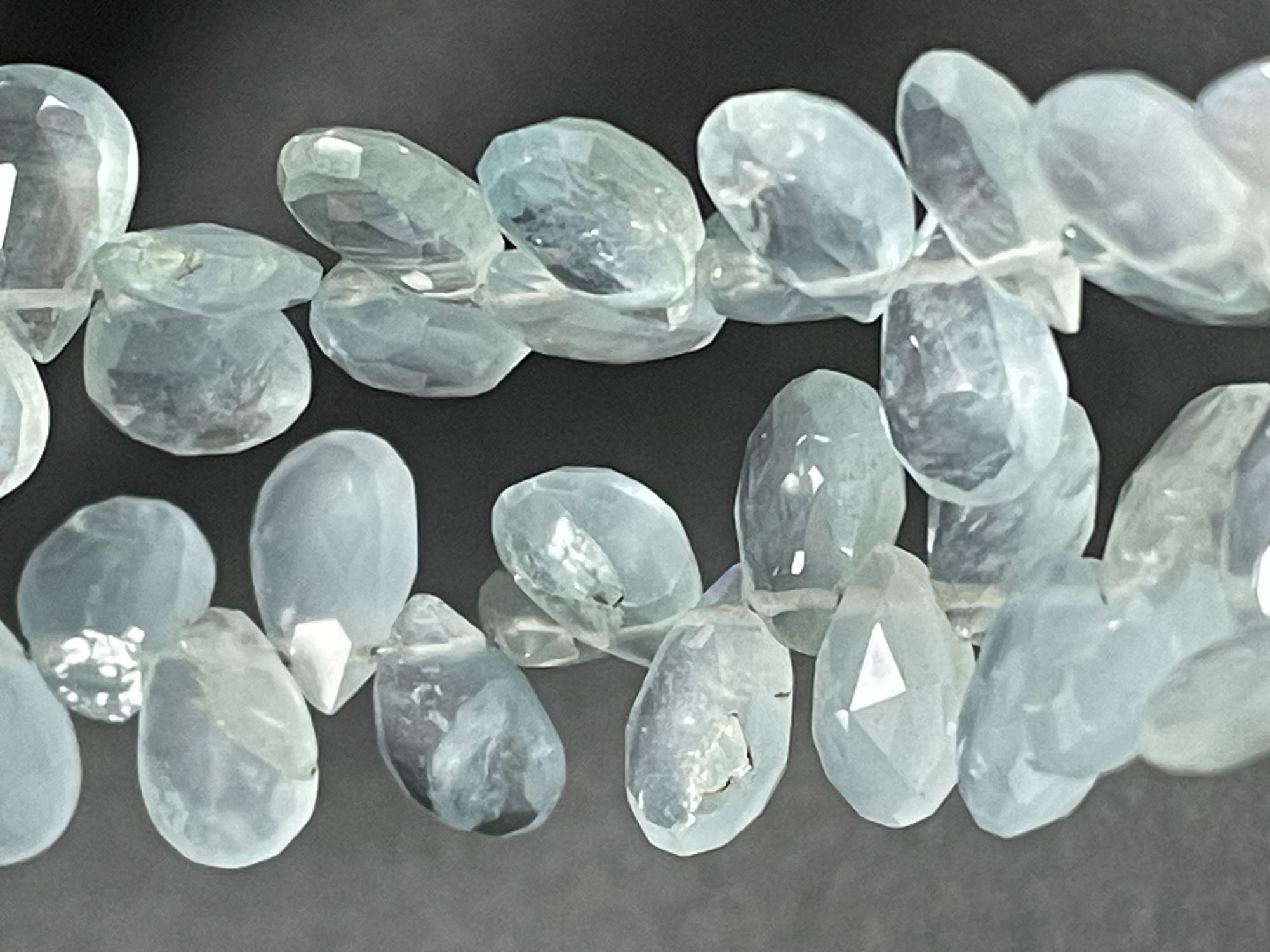 Aquamarine Pear Faceted
