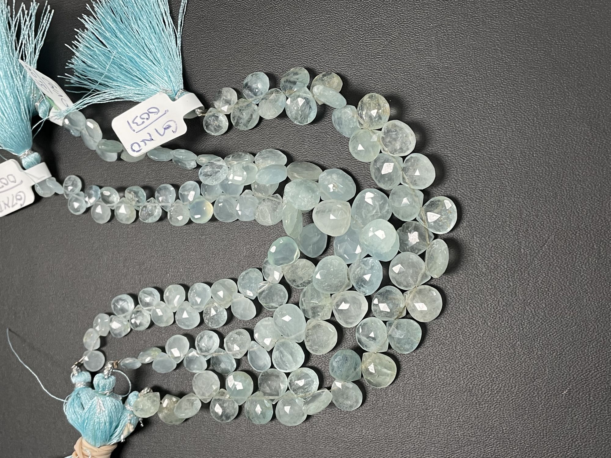 Aquamarine Heart Faceted