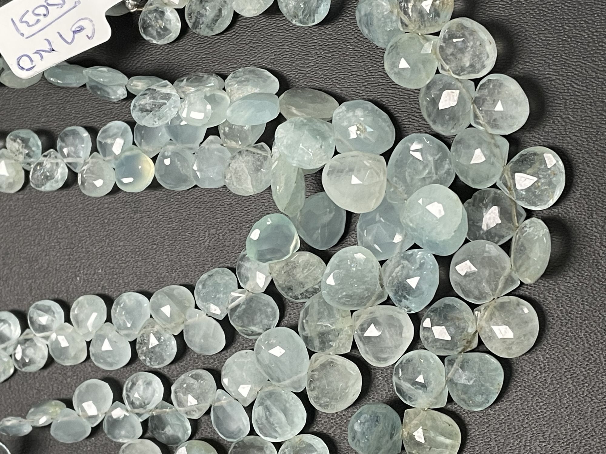 Aquamarine Heart Faceted