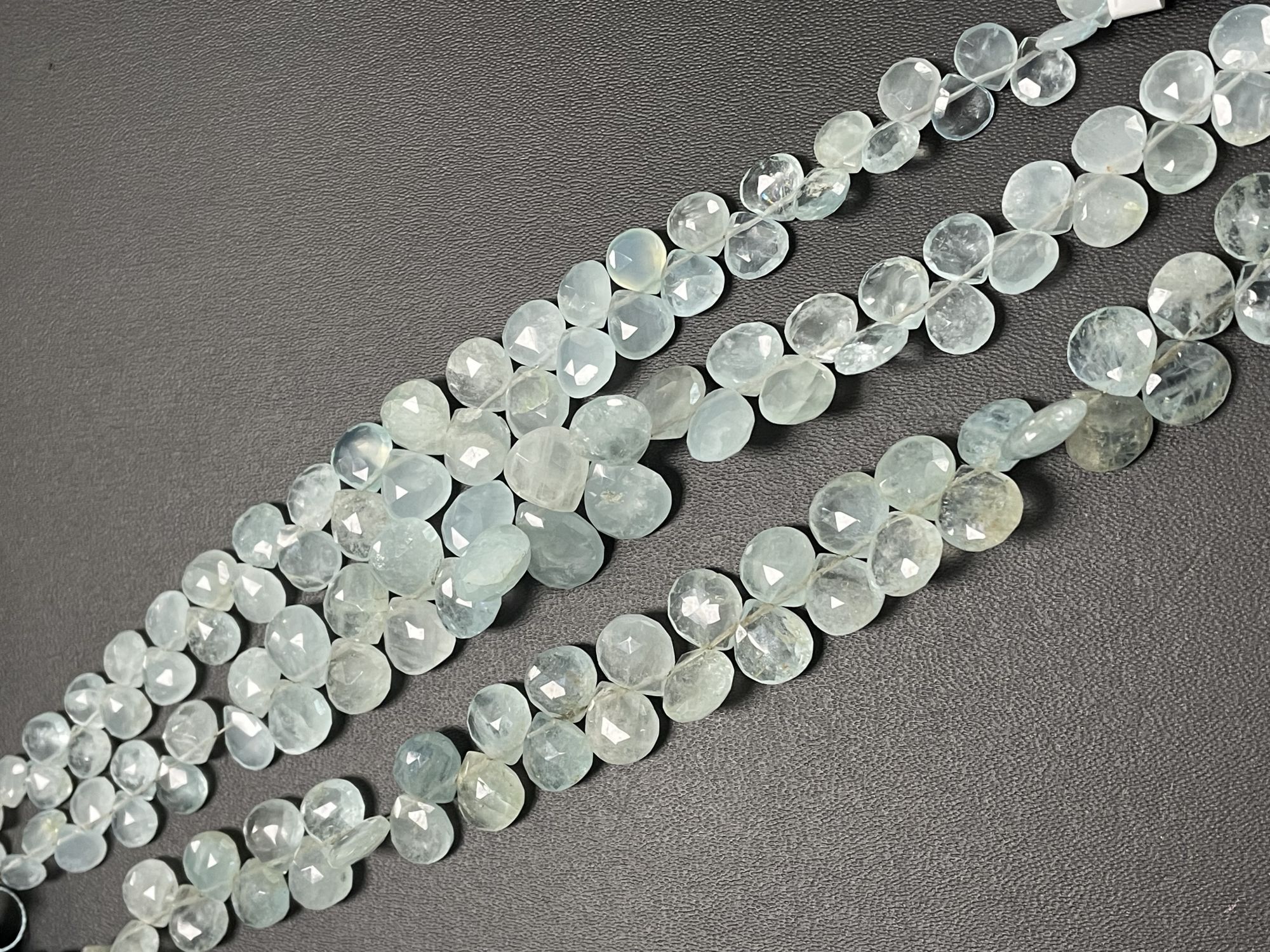 Aquamarine Heart Faceted