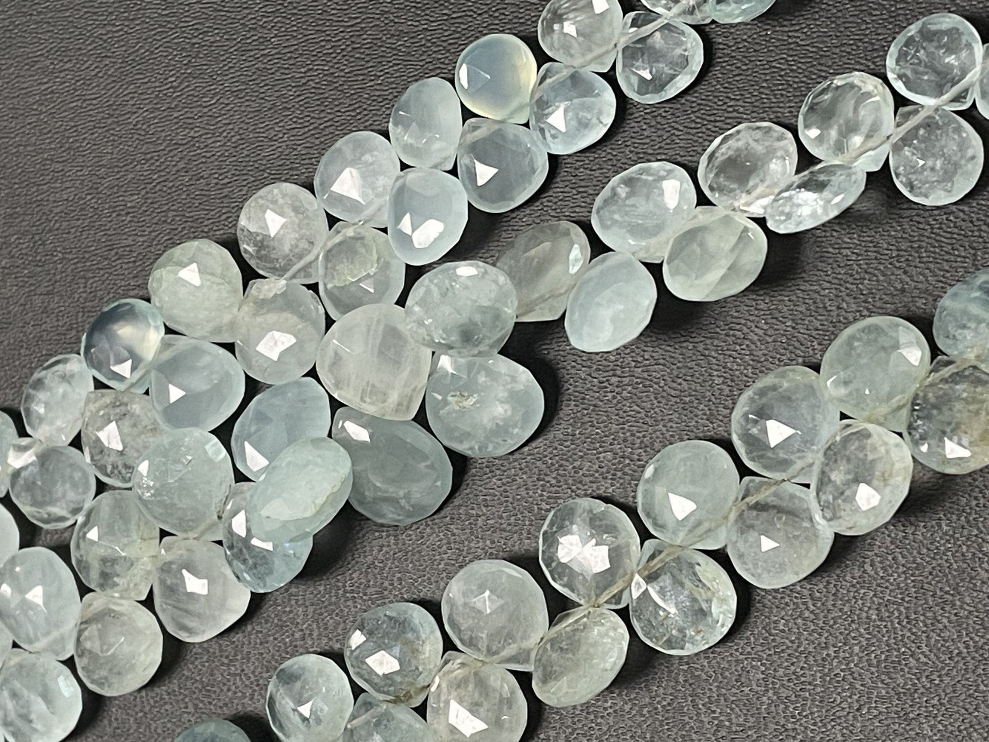 Aquamarine Heart Faceted