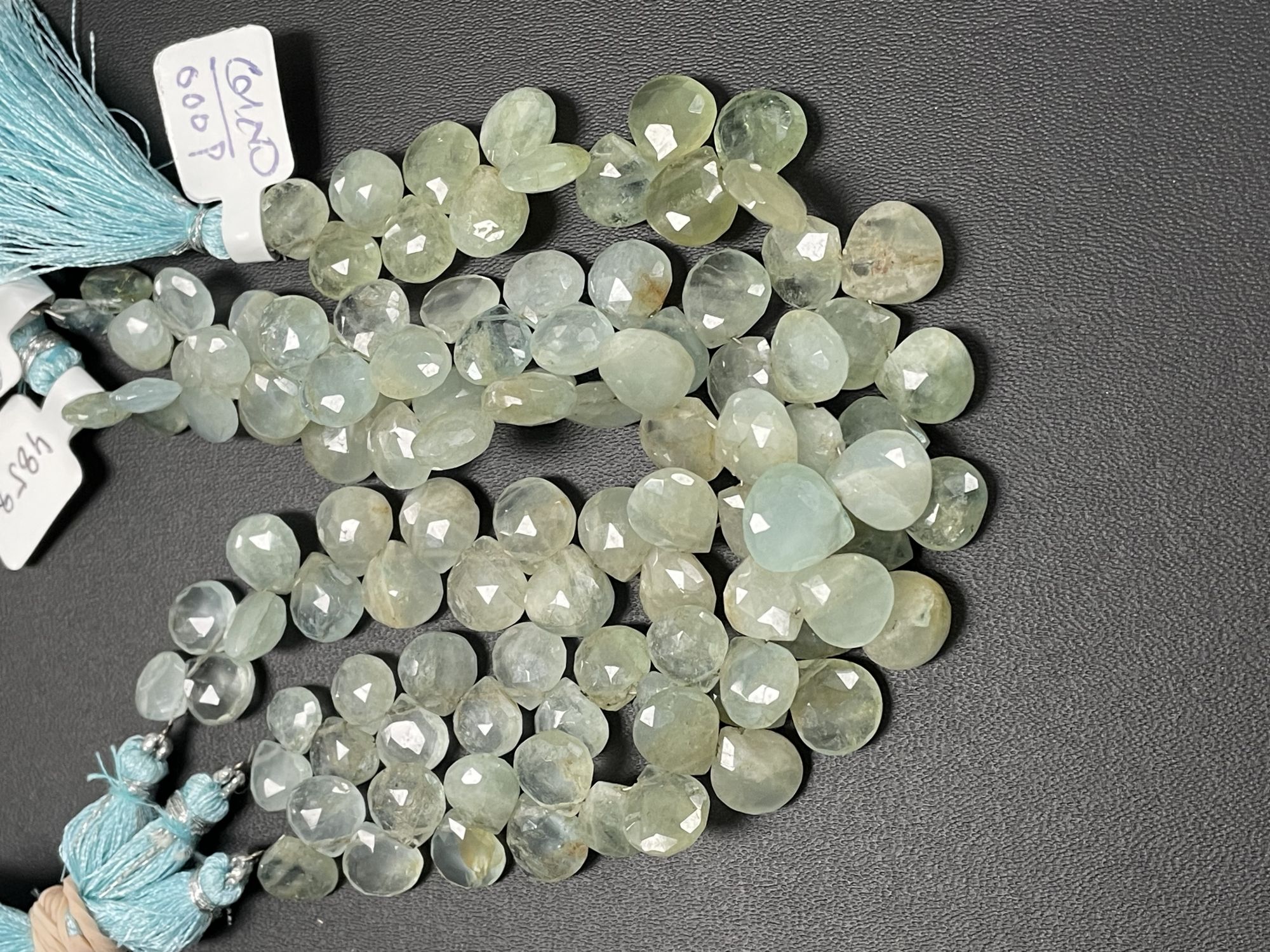 Aquamarine Heart Faceted