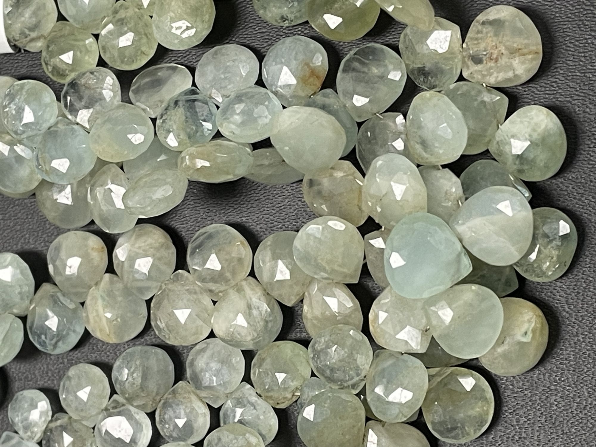 Aquamarine Heart Faceted